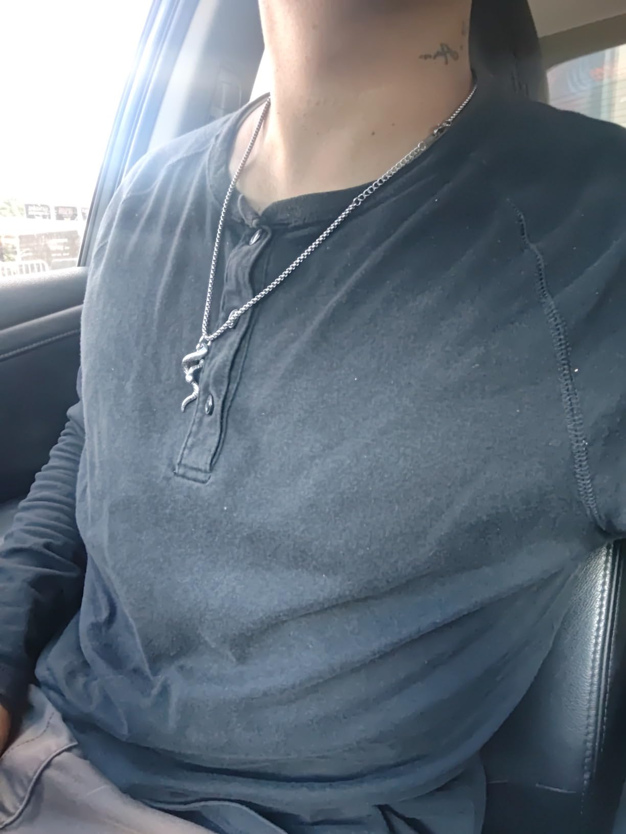 HZMAN Gothic Jewelry Men's Stainless Steel Snake Pendant Necklace | Hypoallergenic,Waterproof,22+2Inch Box Chain,Comfortable to Wear All Day Long,Punk,Gift customer photo 1