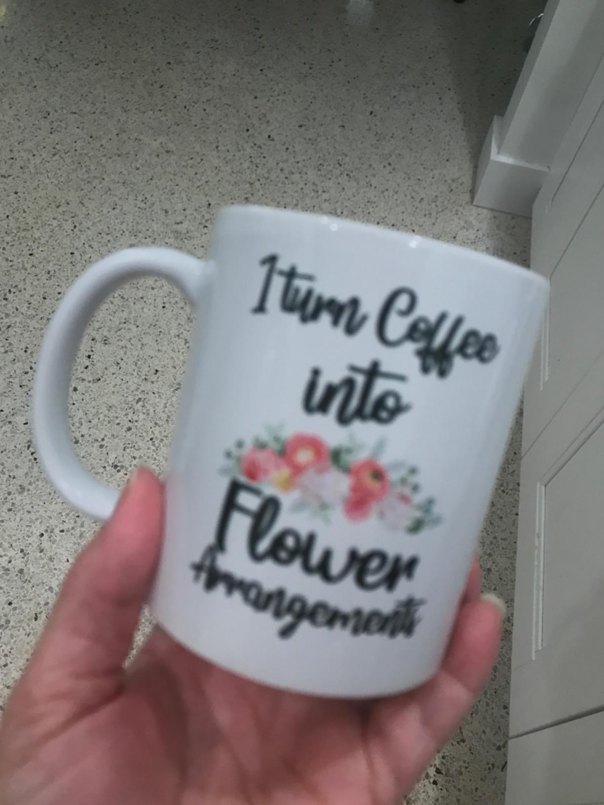 Retreez I Turn Coffee into Flower Arrangements Florist 11 Oz Coffee Mugs | Funny Ceramic Coffee Mug, Floral Designer Gardener, Sarcasm, Inspirational birthday gifts for her, friends, coworkers, mother customer photo 1