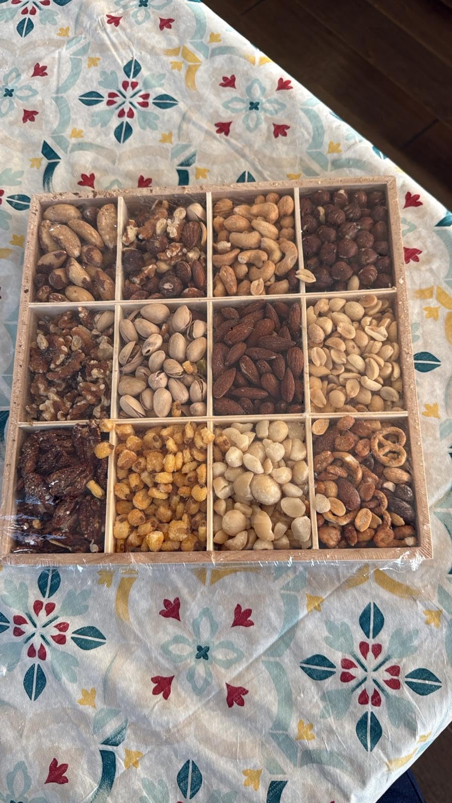 NUT CRAVINGS - Mixed Nuts Gift Basket (12 Assortments) | in Reusable Wooden Tray + Heart Ribbon, Treats for Adults, Food Arrangement, Healthy Snack Care Package Kosher customer photo 2
