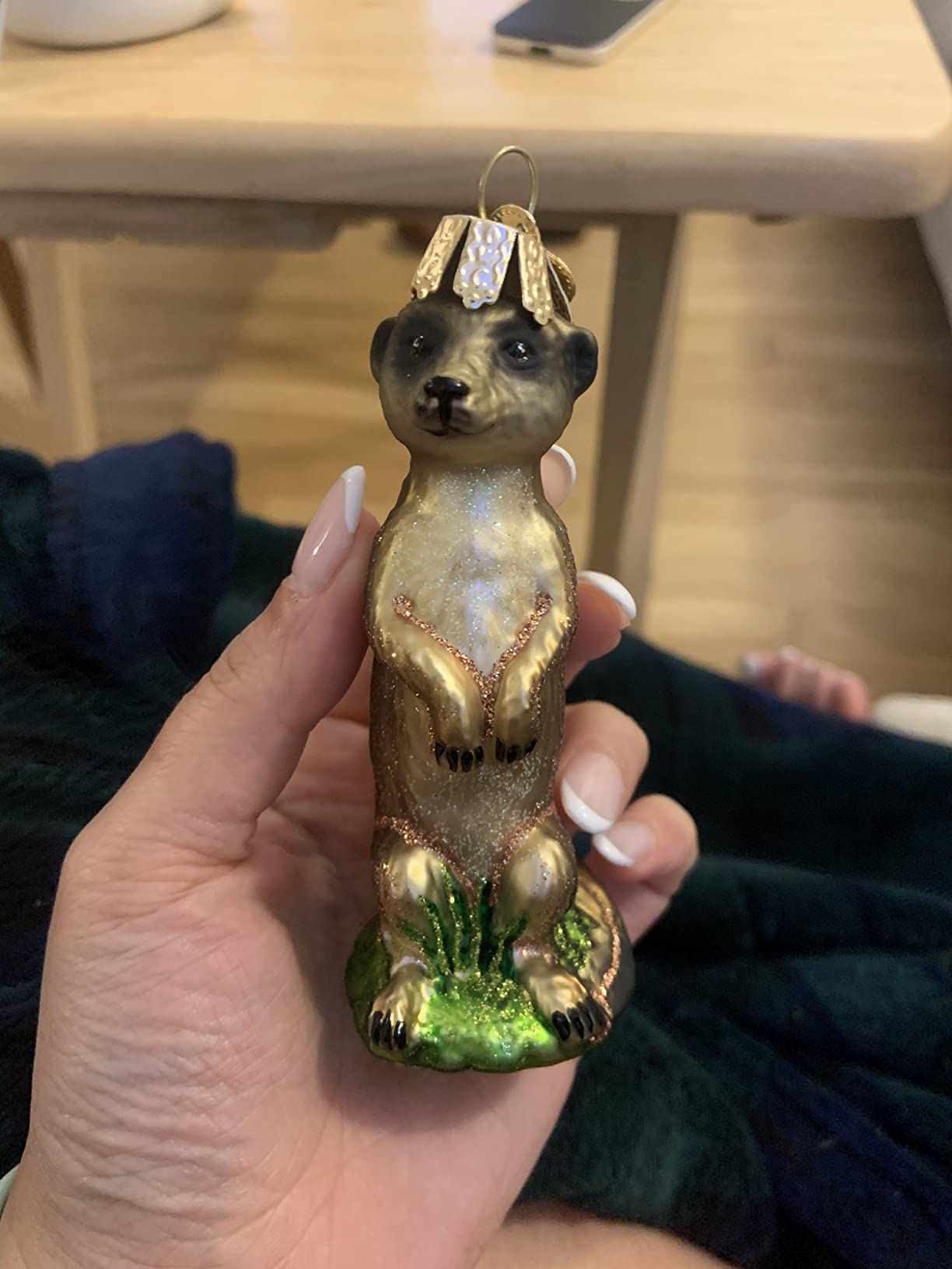 Old World Christmas Ornaments Meerkat Glass Blown Ornaments for Christmas Tree customer photo 1