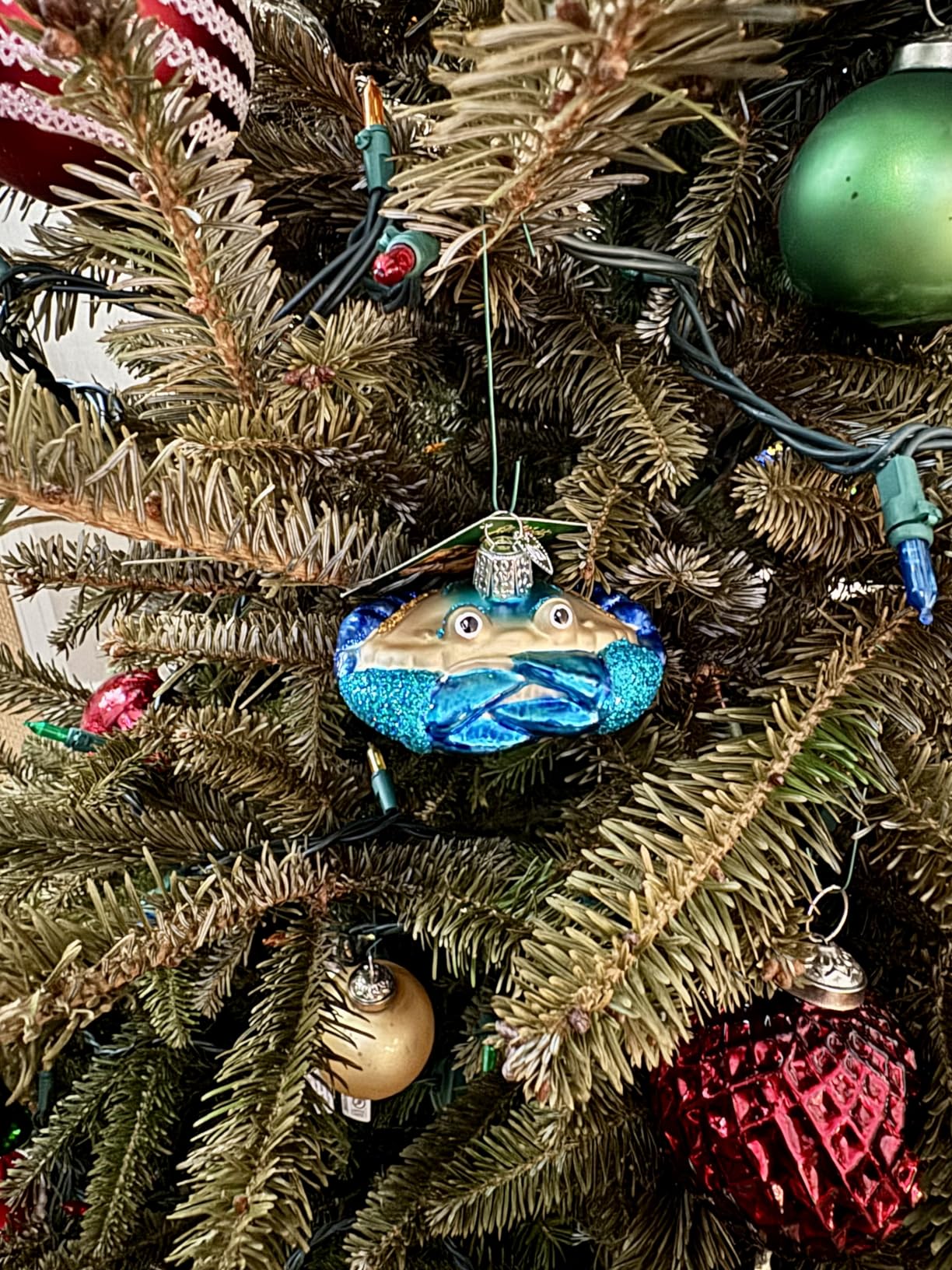Old World Christmas Horseshoe Crab Glass Blown Ornament for Christmas Tree, Handcrafted Holiday Decoration, Sea Collection customer photo 1