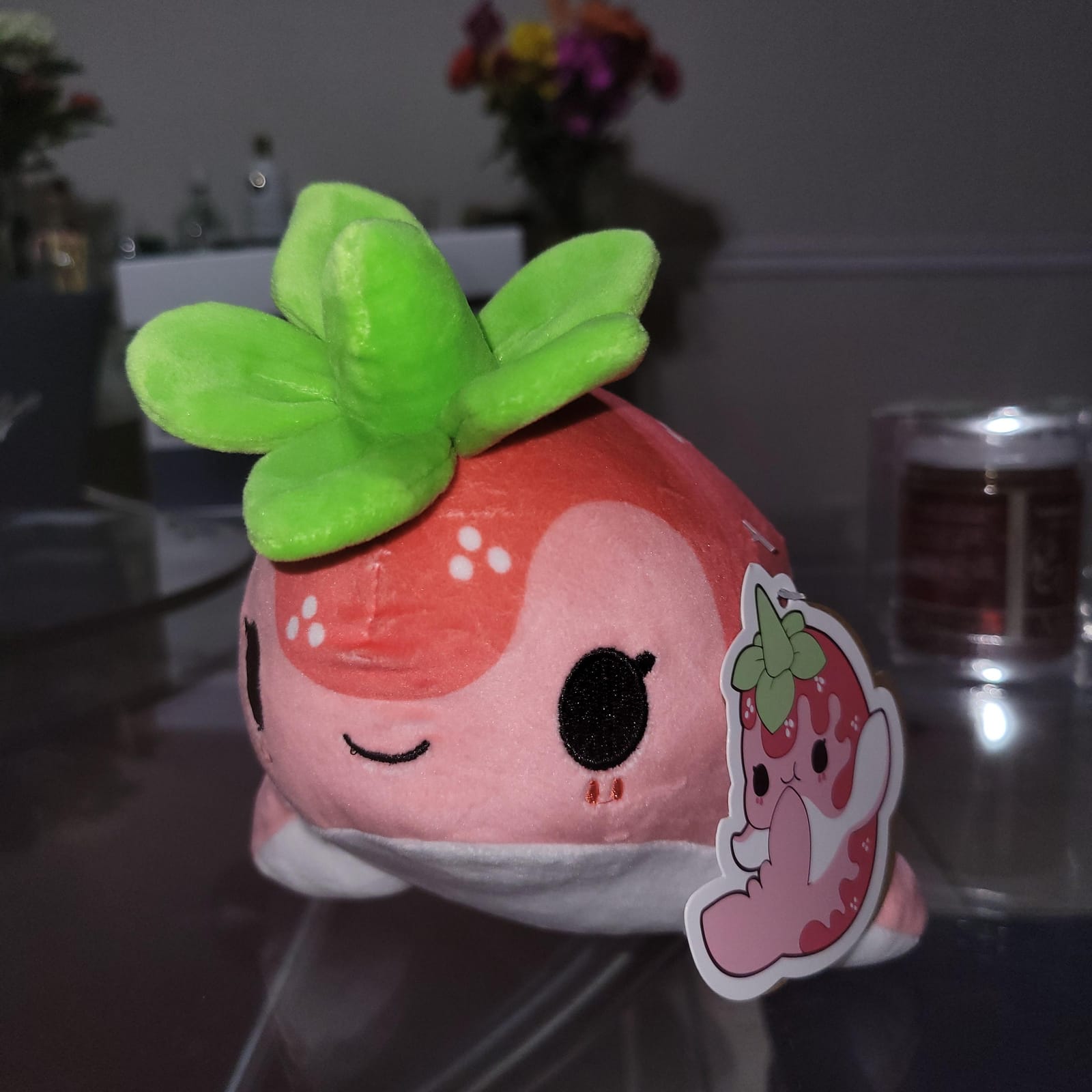 Aurora Enchanting Tasty Peach Vanilla-Berry Nomwhal Stuffed Animal - White 12.5 Inches customer photo 2