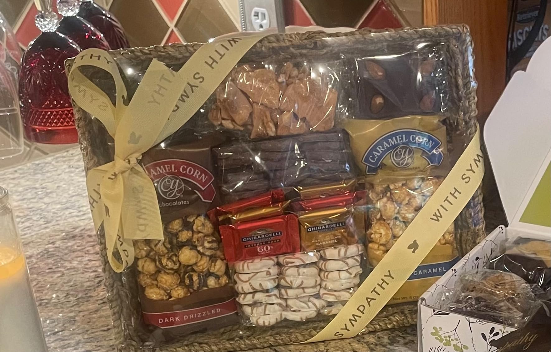 A Gift Inside Sympathy Gift Basket, Chocolate Gift Basket with Gourmet Chocolates, Sweet Treats & Snacks, Thinking of You Gift for Friends, Family & Coworkers customer photo 2