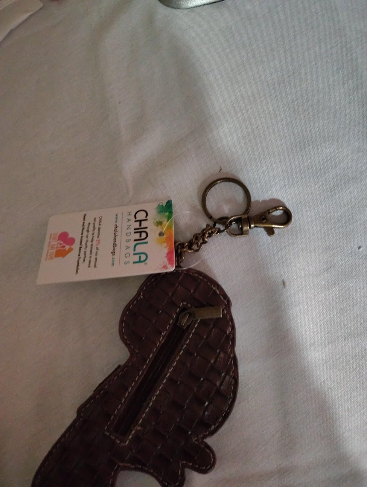 Bird Collection Women's Decorative Key Fob/Coin Purse Accessory - Pelican customer photo 2