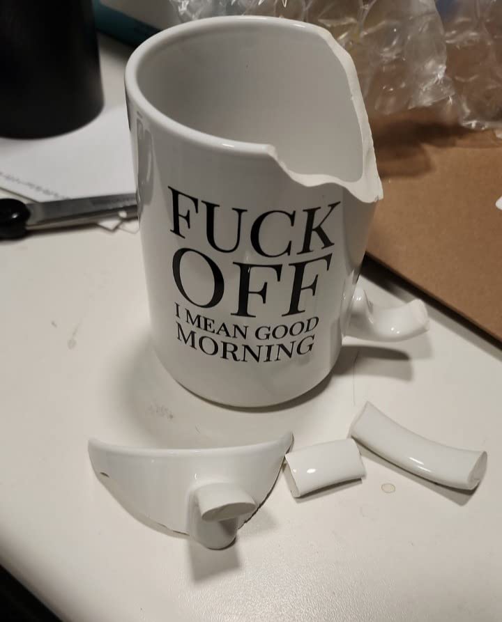 Funny Coffee Mugs Adult Humor | Large 15 oz Ceramic Coffee Mug, Funny Cups for Coworkers, Boss, Friends, Sarcastic, Office Gag Gift Idea for Birthdays customer photo 1