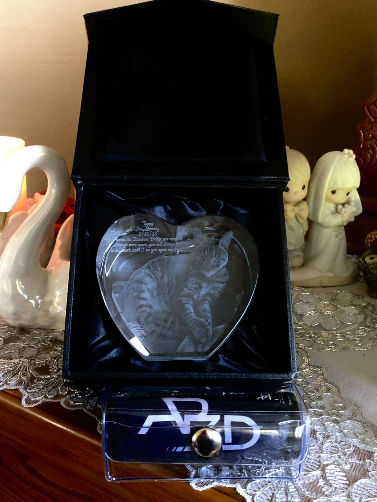 ArtPix 3D Crystal Photo, Personalized Gifts for Women, Wife, Her, Him, Men, Mom, Great Customized Gift With Your Own Photo - Anniversary, Wedding, Birthday - Custom Glass 3D Laser Etched Picture Frame customer photo 2