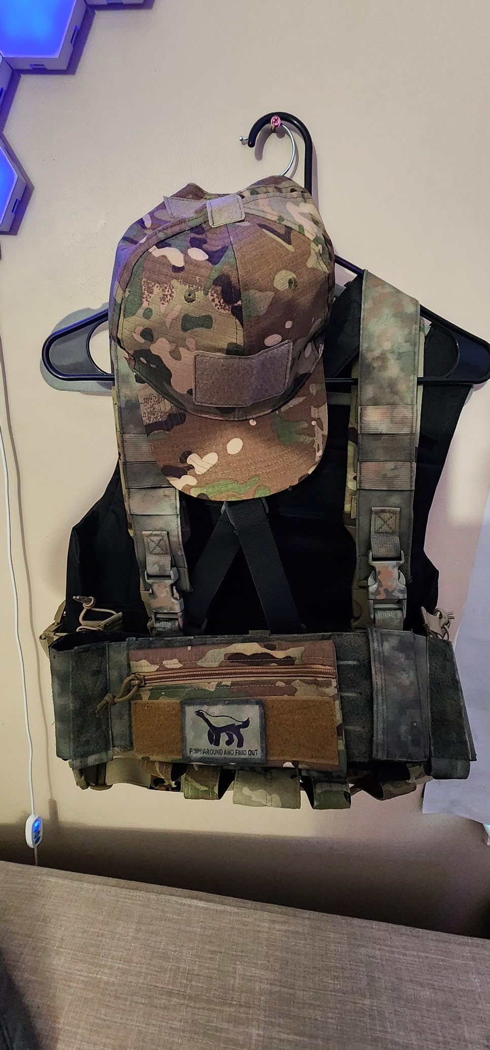 FAFO Honey Badger Funny Morale Patch, 2x3 Hook & Loop | Fully washable | Won't fade or scratch off | Funny tactical gift | USA made customer photo 1
