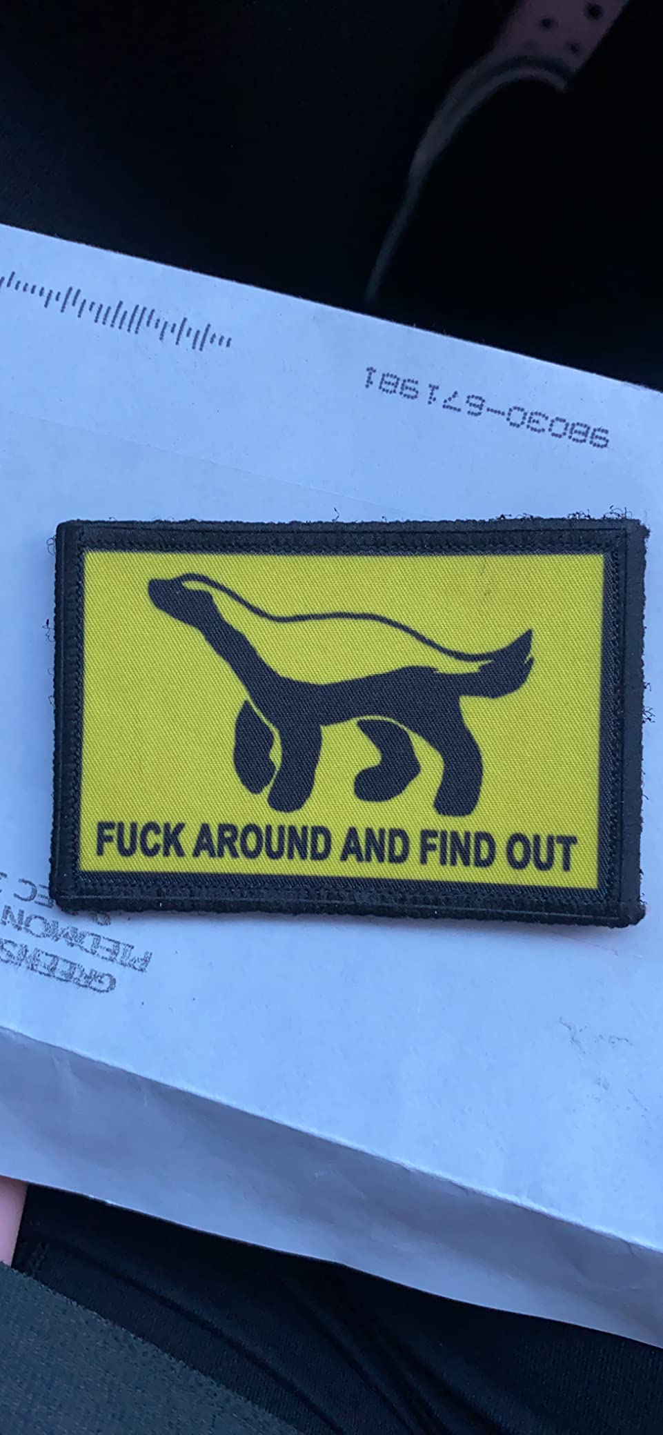 FAFO Honey Badger Funny Morale Patch, 2x3 Hook & Loop | Fully washable | Won't fade or scratch off | Funny tactical gift | USA made customer photo 2