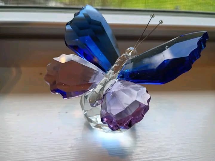 Crystal Cut Butterfly Animal Figurine Ornament Office Table Decor customer photo 2