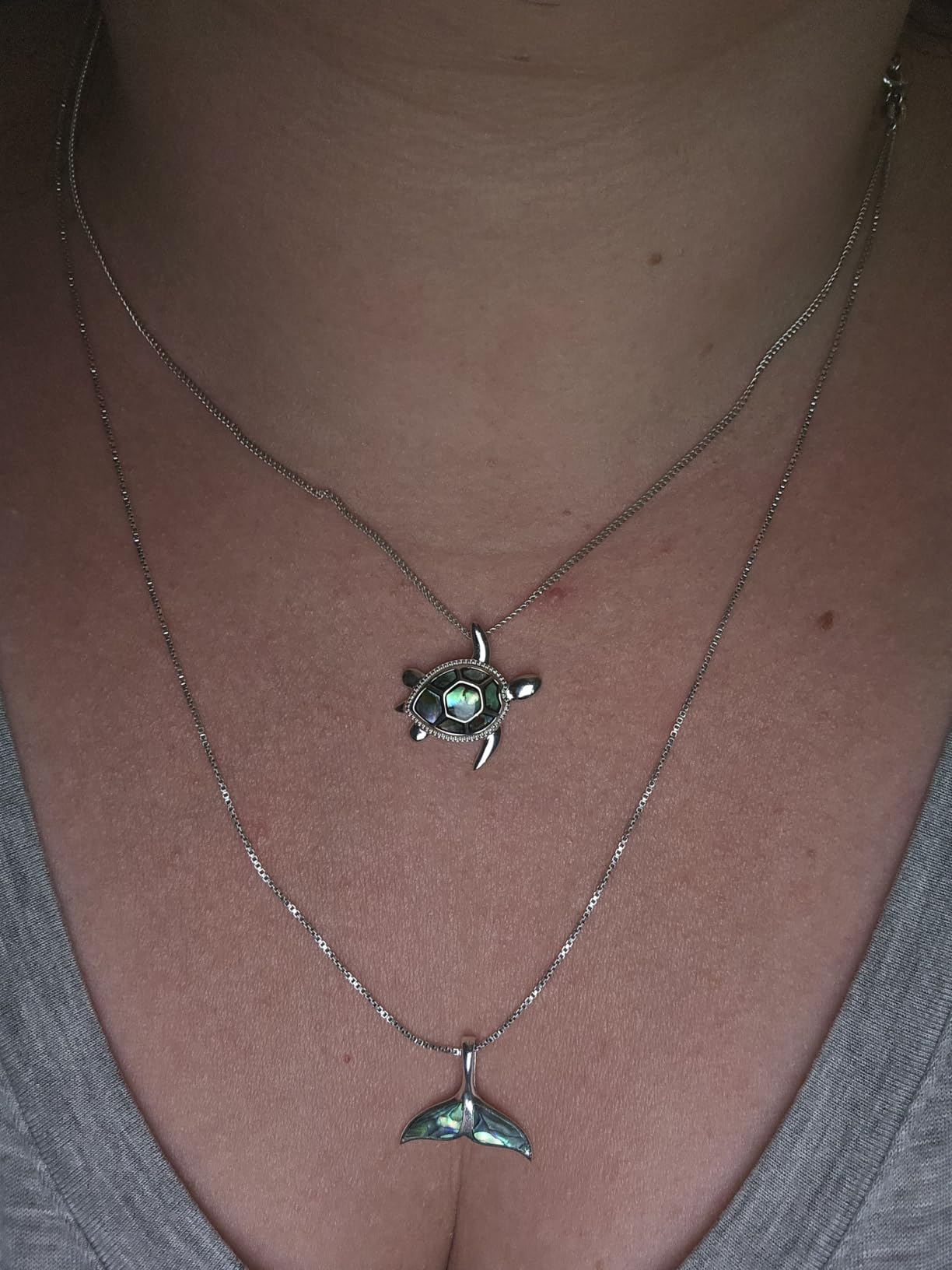 PRAYMOS Sea Turtle Necklace for Women 925 Sterling Silver Abalone Shell Turtle Jewelry Birthday Mothers Day Gifts Stocking Stuffers for Her customer photo 1
