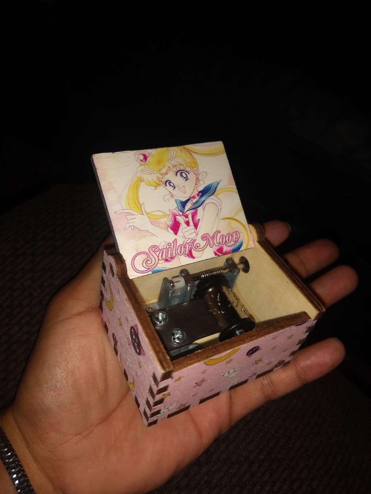 ukebobo Wooden Music Box - Color Painted Sailor M Music Box, Sailor Gifts for Sister, Daughter - Play Sailor M Theme Song - 1 Set customer photo 1