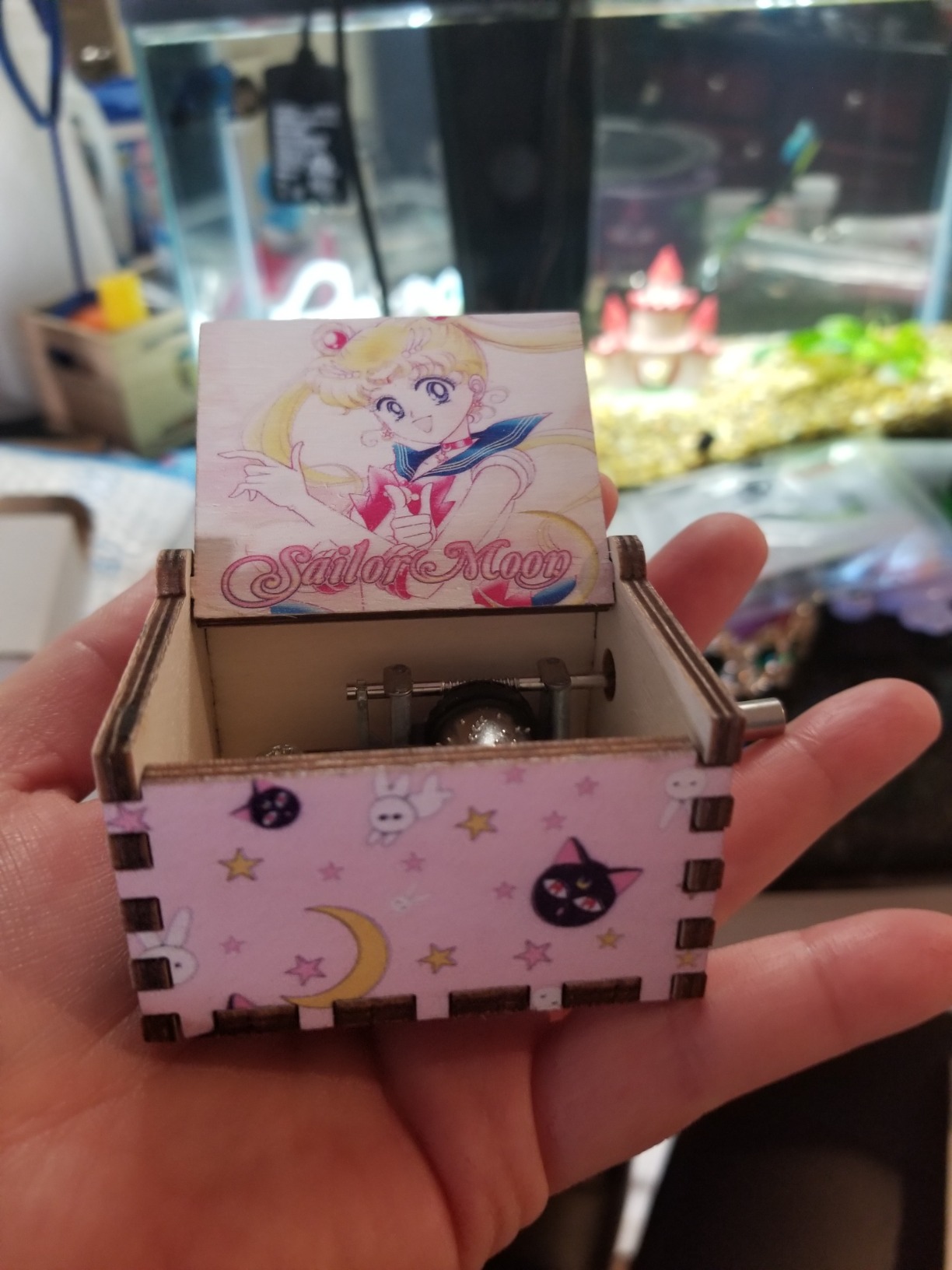 ukebobo Wooden Music Box - Color Painted Sailor M Music Box, Sailor Gifts for Sister, Daughter - Play Sailor M Theme Song - 1 Set customer photo 2