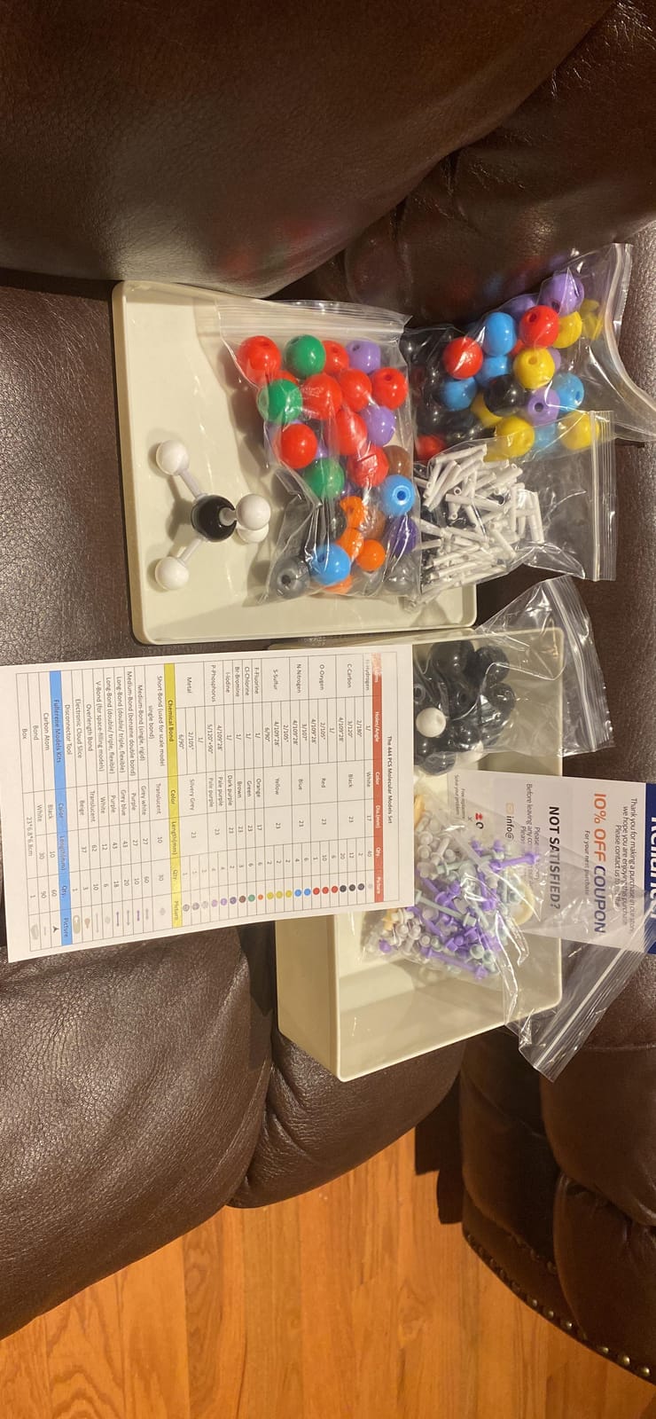 RELIANCER Molecular Model Kit, 419PCS Organic Molecular Chemistry Set w/Atoms & Bonds, Molecular Structures Building Kit for Chemistry Learning, STEM Science Kits for Teachers, Students, Young Scientists customer photo 1