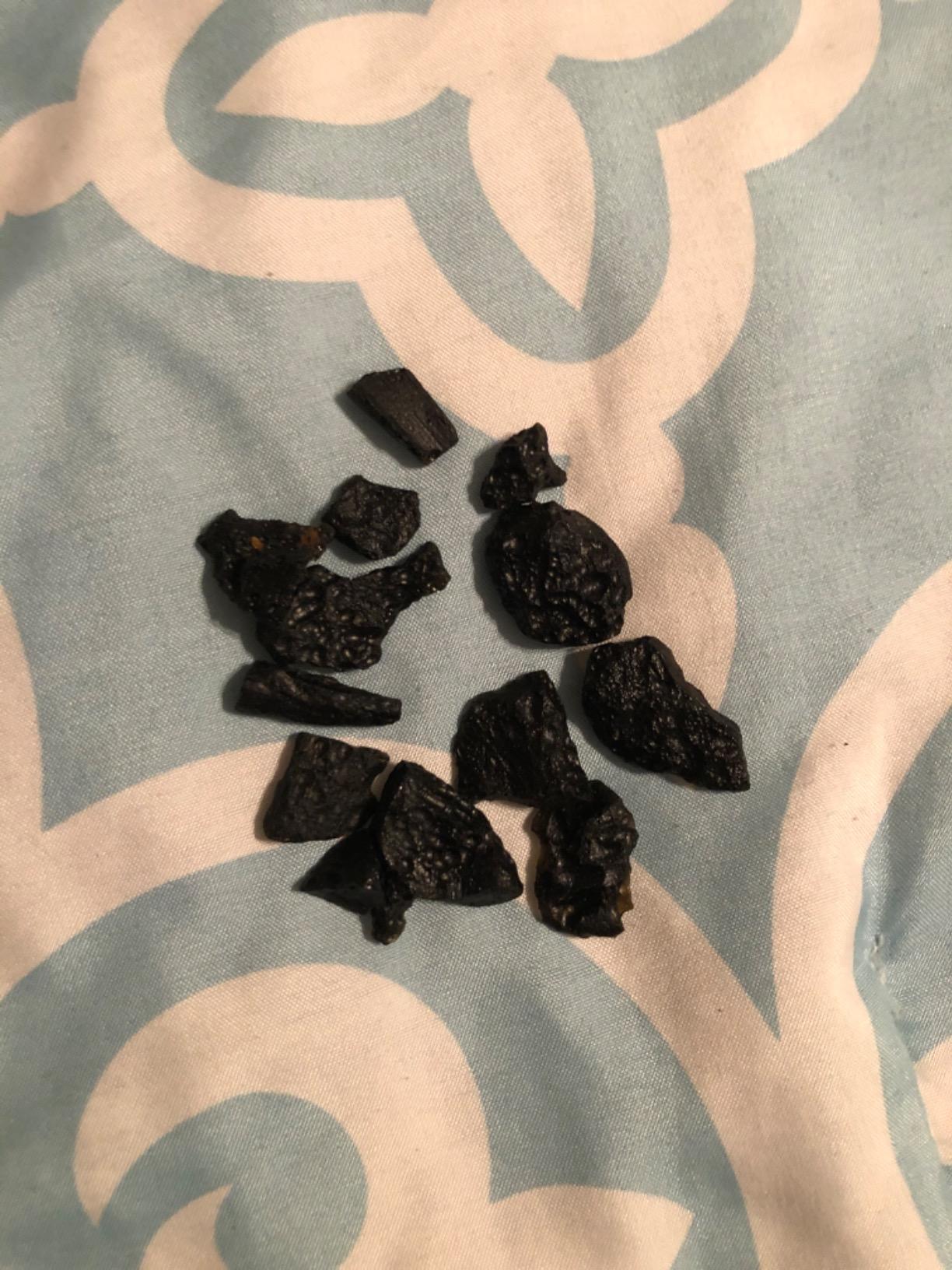 12pc Set Indochinites Black Tektites Small Meteorite Material Natural Specimens from Vietnam customer photo 1