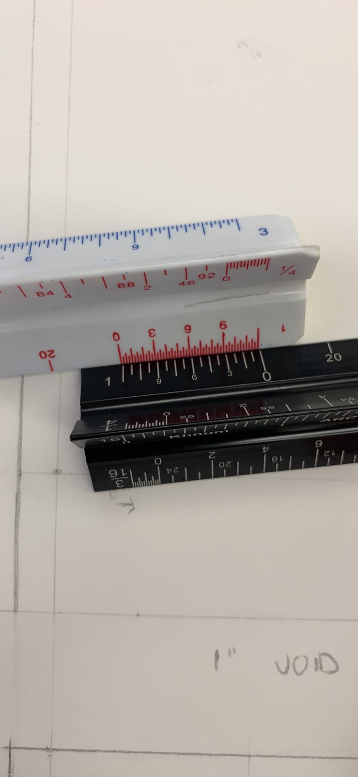 12-Inch Architectural and Engineering Scale Ruler Set (Imperial) - Laser-Etched Aluminum Triangular Drafting Tool customer photo 2