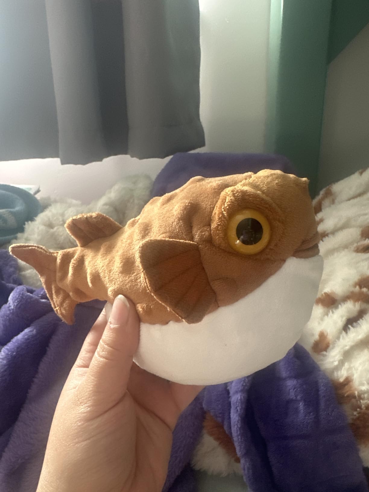 Wild Republic Cuddlekins Mini Pufferfish Stuffed Animal - 8
