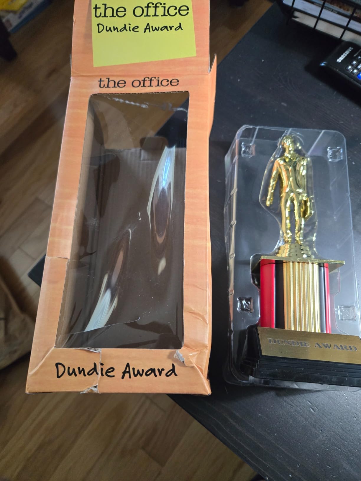 The Office Dundie Award Replica Trophy with 6 Interchangeable Title Plates, 8 Inches customer photo 1