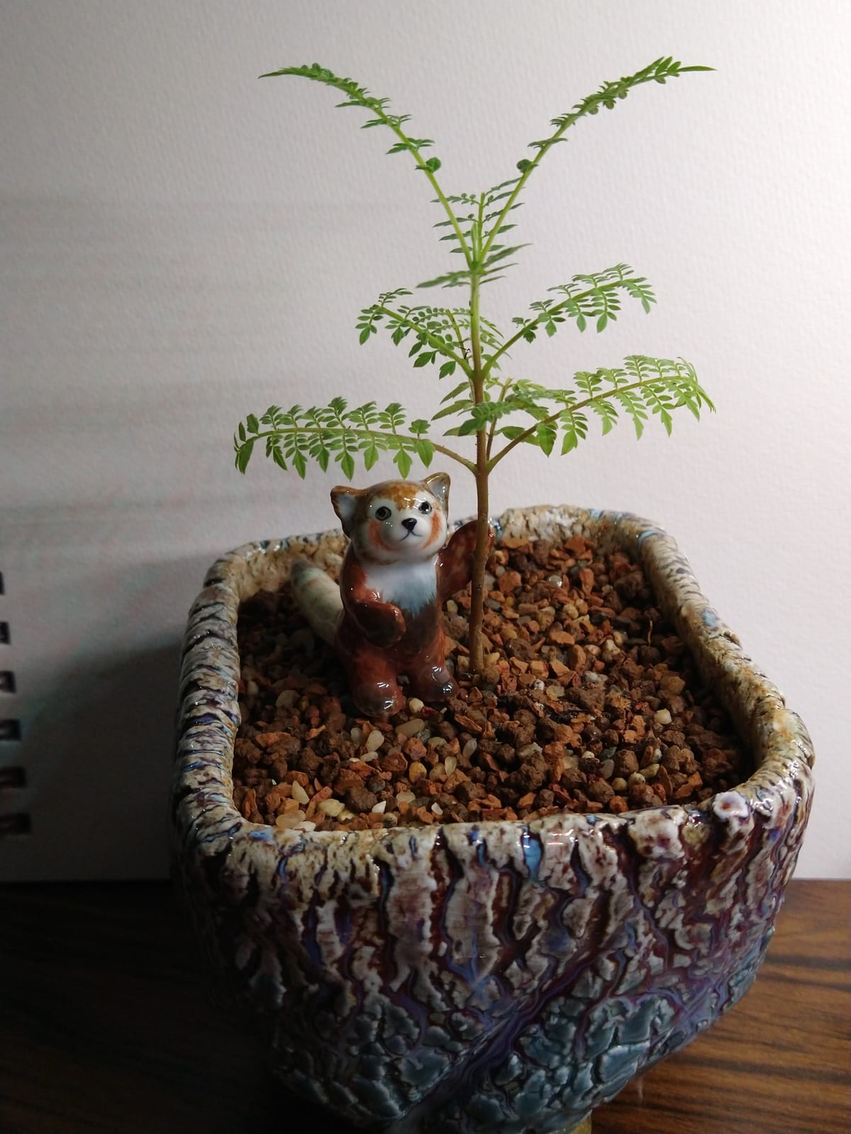 Ceramic Red Panda Figurine Animal Standing Craft Miniature Collectible Porcelain DIY Gift customer photo 1