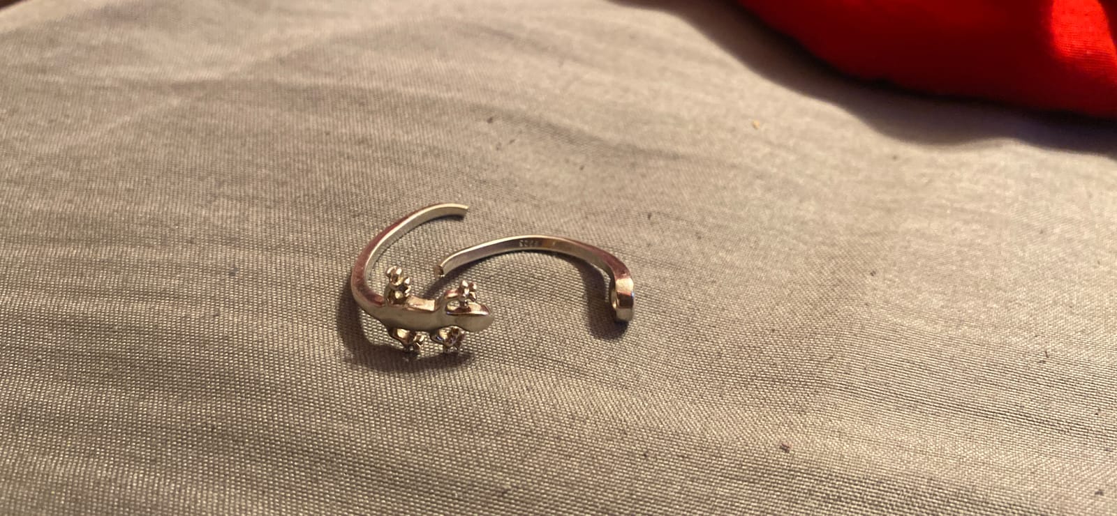 Jewmon 925 Sterling Silver Cute Animal Turtle Ring for Women Adjustable Gecko Lizard Ring Adorable Ocean Ring Stacking Open Wrap Ring Animal Jewelry Christmas Gifts for Women customer photo 1