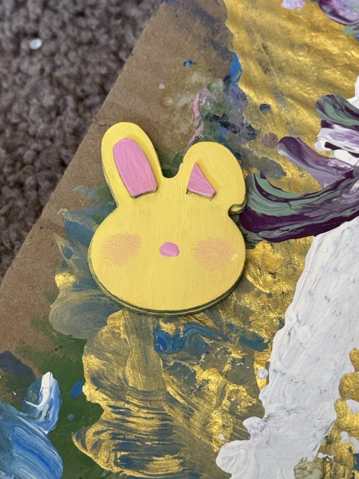JOYIN 12 Wooden Magnet Creativity Arts & Crafts Painting Kit for Kids, Decorate Your Own Painting Gift for Easter Basket Stuffers, Birthday Parties and Family Crafts, Party Favors for Boys Girls customer photo 2