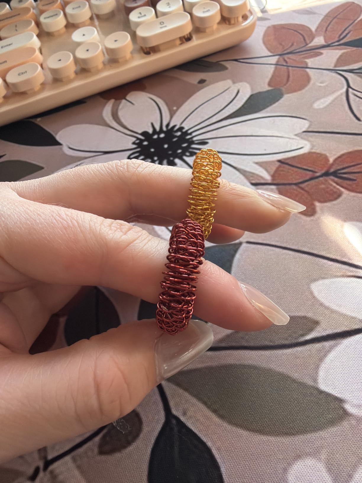 Mr. Pen- Spiky Sensory Rings, 10 Pack, Jewel Tones | Stress Relief Fidget Sensory Toys, Fidget Ring for Anxiety, Massager, Individuals with BFRB, ADHD and Attention Disorder customer photo 1