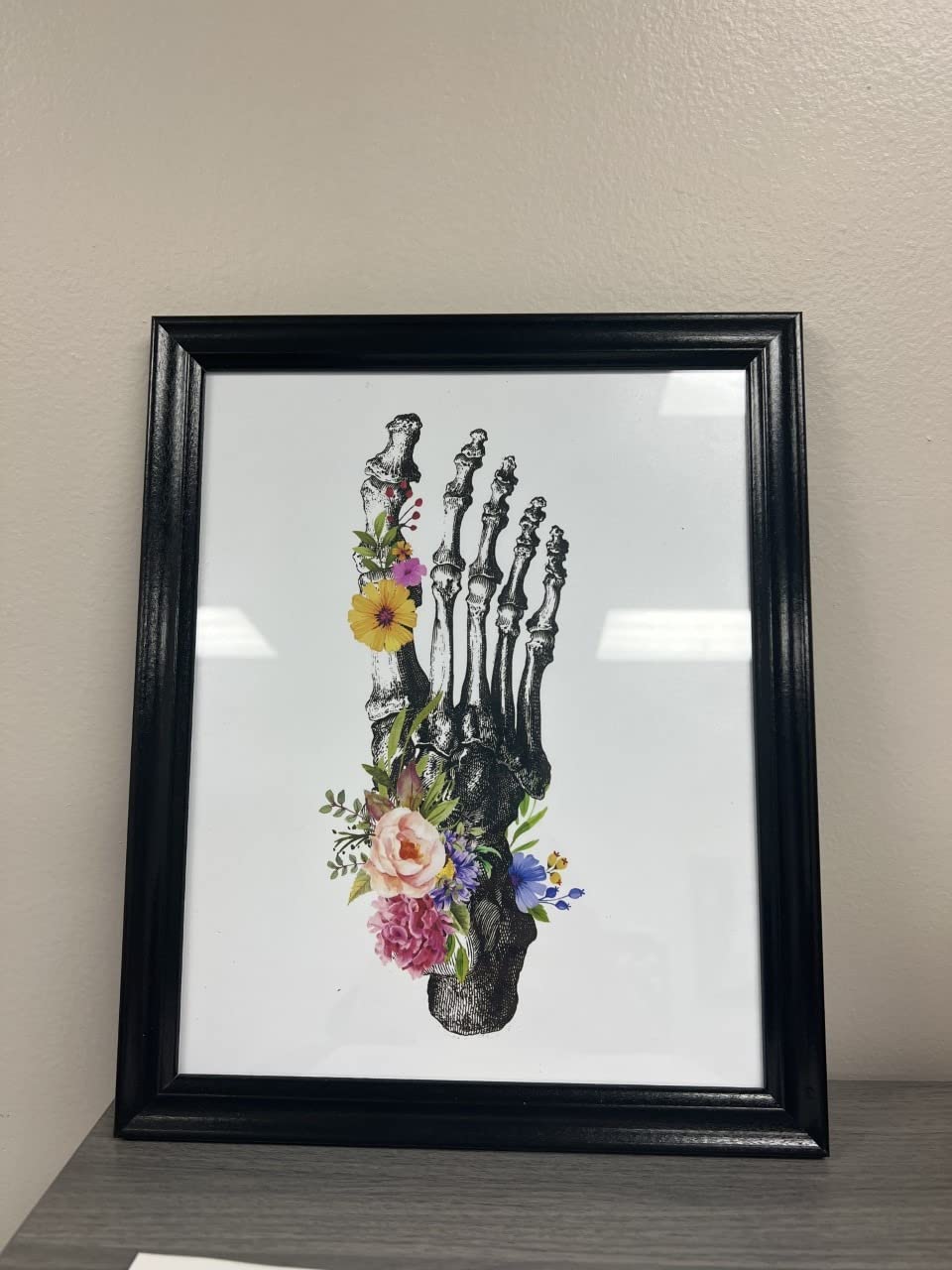 Human Foot Anatomy Medical Wall Art for Doctor Office, Podiatrist, Orthopedic Medical Clinic, Podiatry Dr - Gothic Decor - Boho Floral Vintage Shabby Chic Skeleton - Gift for Women, Nurse, RN, CNA customer photo 1