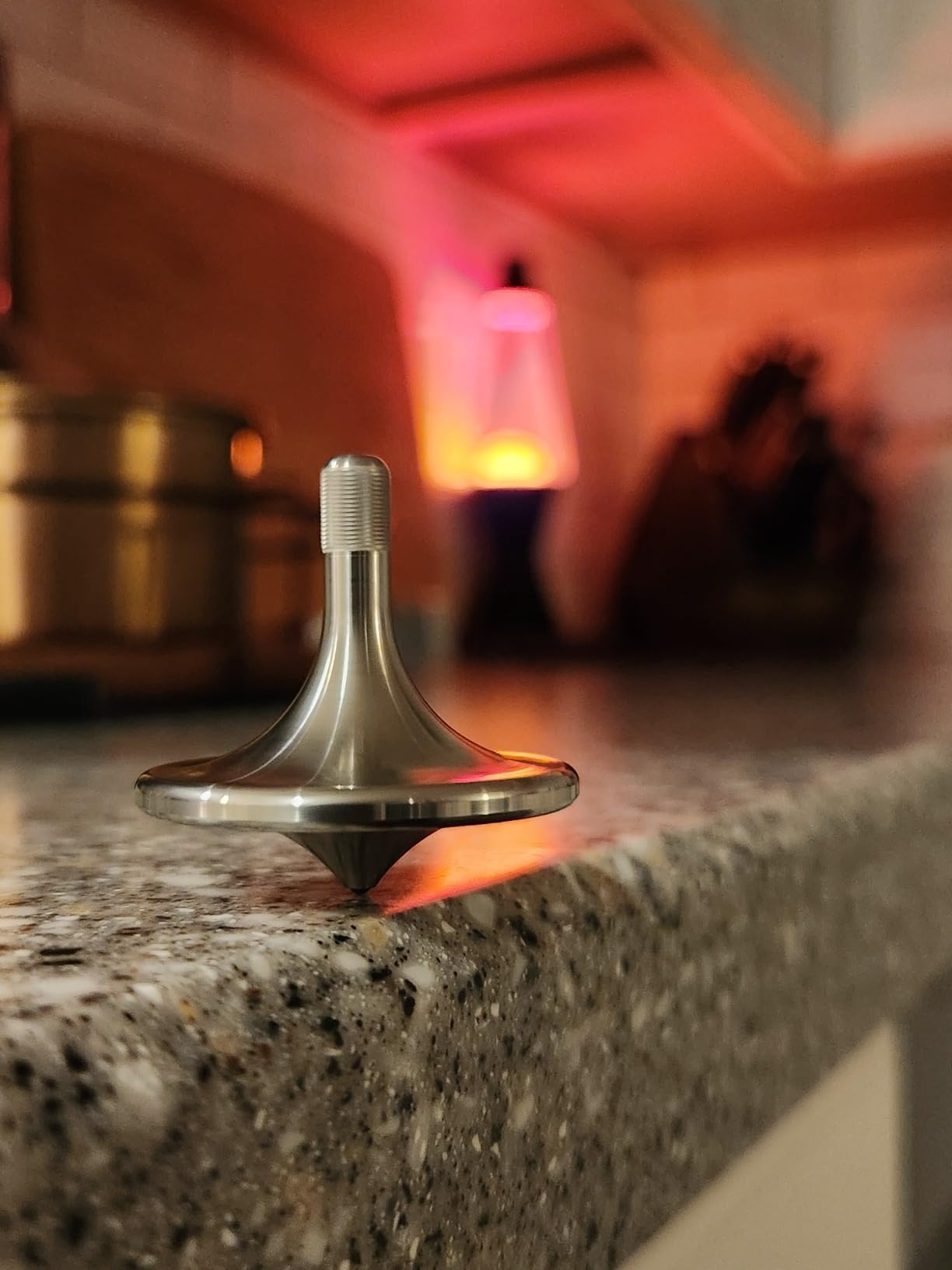Stainless Steel Spinning Top, Exquisite EDC Fidget Toy (Silver, L) | Perfect Balance Well Made Metal Desk Toy Spin Long Time Over 6 Minutes Great Value Durability Funny well-built best spinning customer photo 2