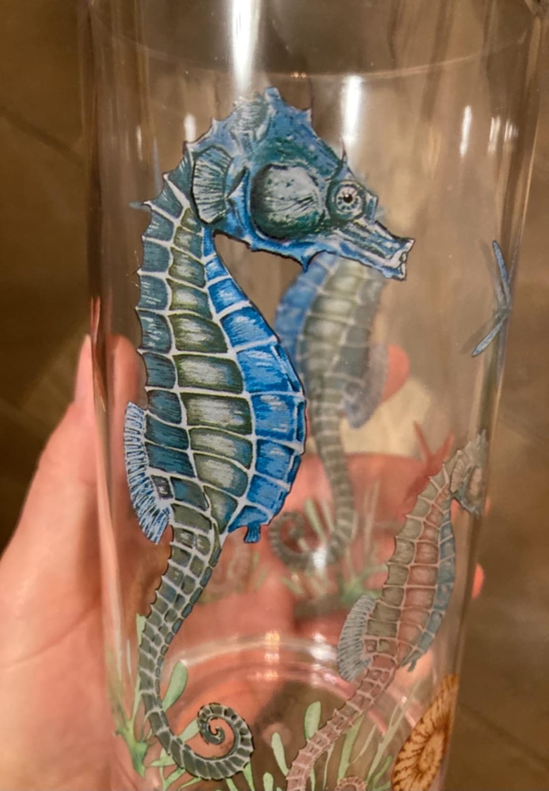 KX-WARE Sea Ocean Life 20-ounce Plastic Tumbler Drinking Glasses Mixed Drinkware Sets, set of 4 Multicolor customer photo 1