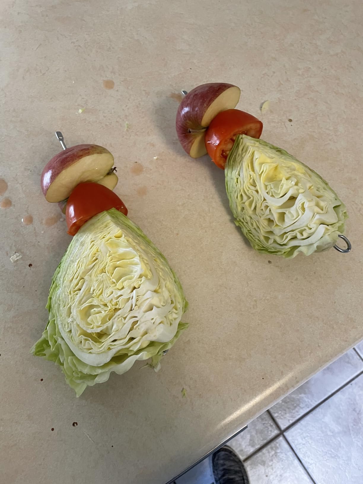 Chicken Vegetable Hanging Feeder Toy for Hens Pet Chicken Veggies Skewer Fruit Holder for Hens Large Bird customer photo 1