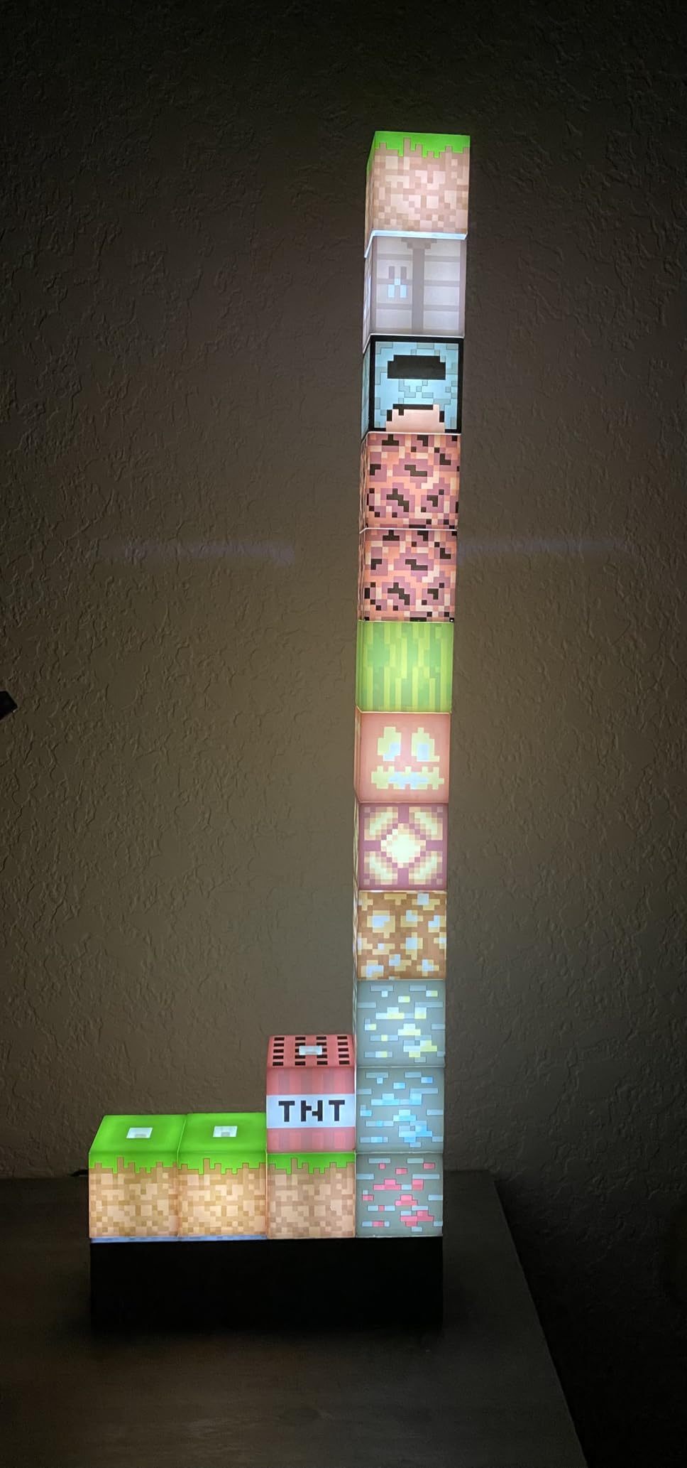Paladone Minecraft Building Block Night Light - Officially Licensed LED Lamp for Boys' Bedrooms, Gaming Decor & Gifts - Fun Minecraft Room Accessory customer photo 1
