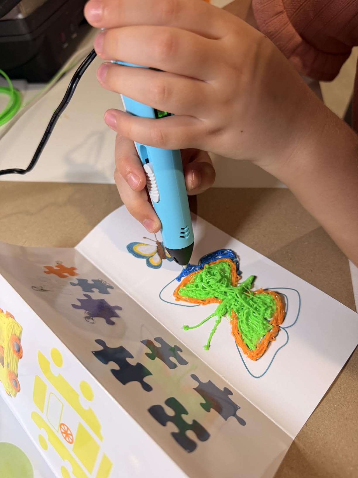 SCRIB3D P1 3D Printing Pen with Display - Includes 3D Pen, 3 Starter Colors of PLA Filament, Stencil Book + Project Guide, and Power Adapter customer photo 1
