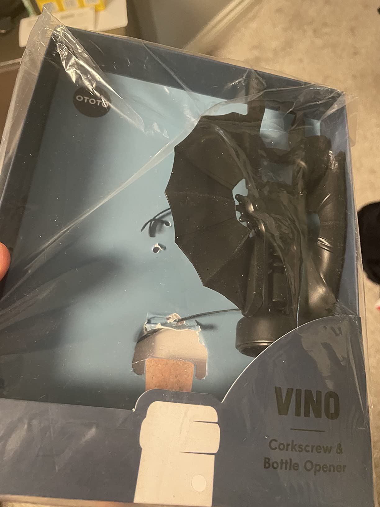 OTOTO Vino Spooky Bat 2-in-1 Wine & Beer Opener, Corkscrew & Bottle Opener - Goth Wine Accessories & Gifts customer photo 2