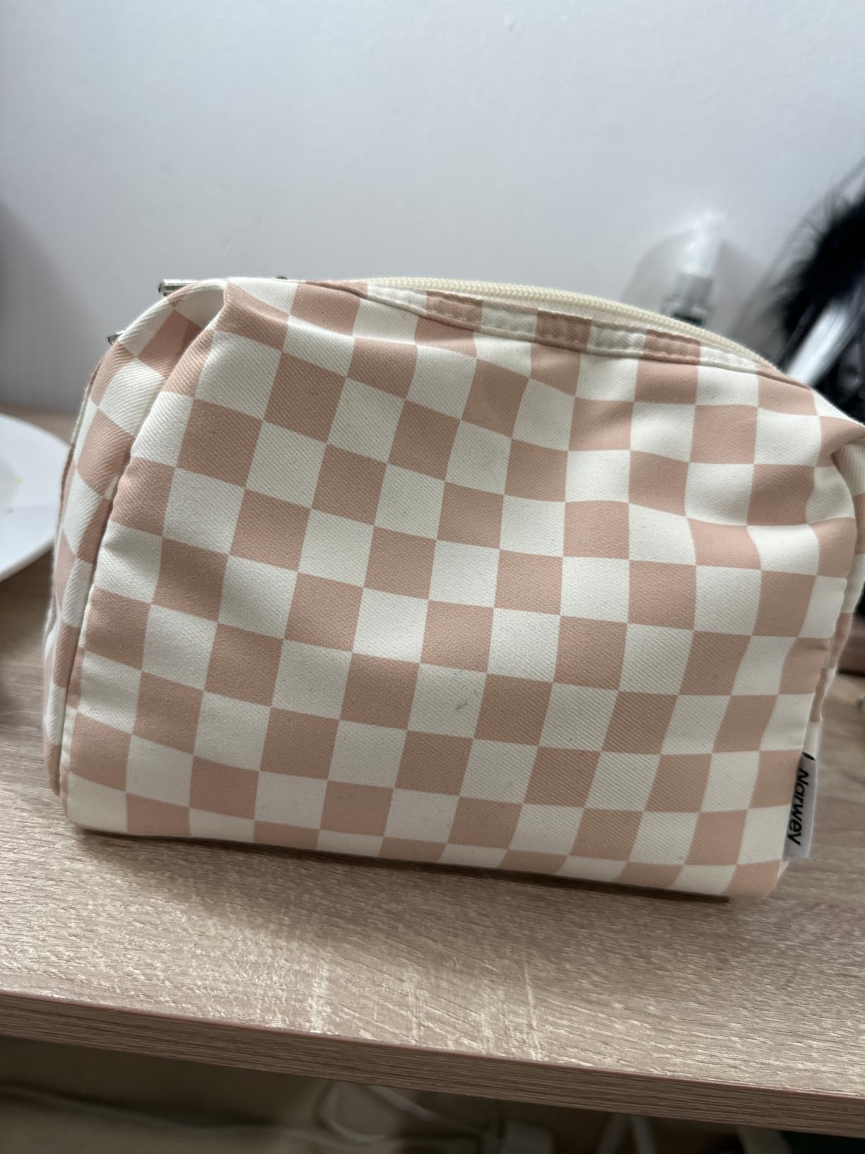 Narwey Cute Makeup Bag Travel Cosmetic Bag Organizer Toiletry Bag Make Up Bags with Compartments for Women Girls (Large, Elephant) customer photo 1
