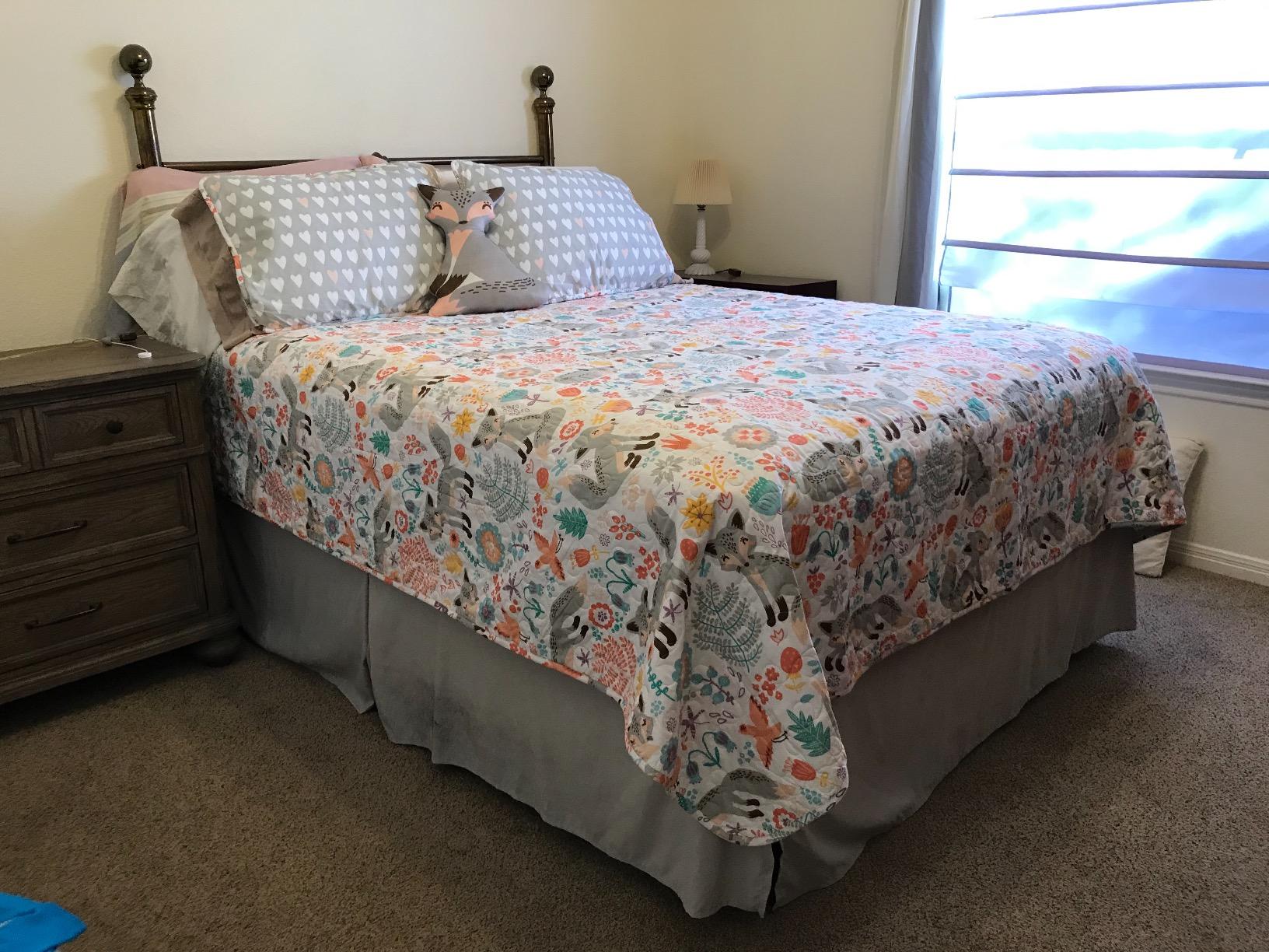 Lush Decor Pixie Fox Reversible Quilt Set, 4 Piece Set, Full/Queen, Navy & Pink - Fun Lightweight Twin Bedding for Kids - Girls Pink Bedroom Decor customer photo 1