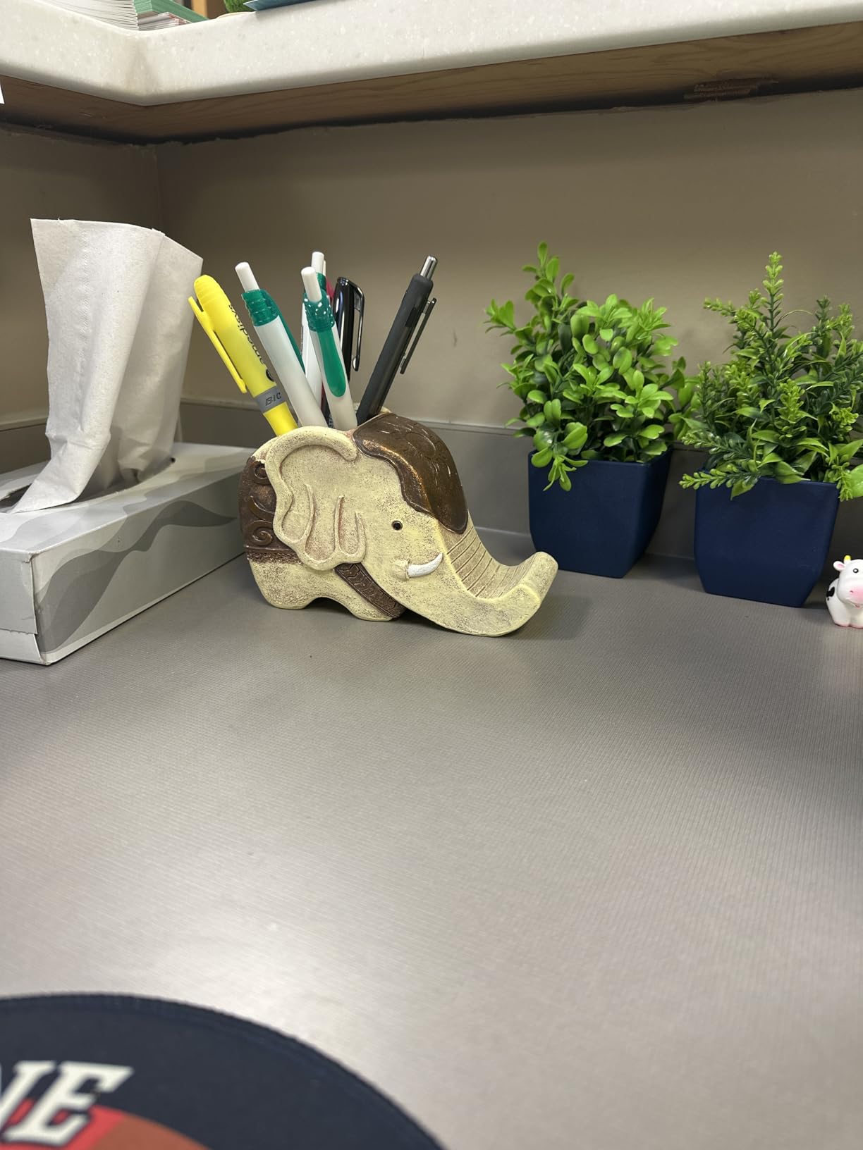 MOKANI Elephant Pencil Holder with Phone Stand, Elephant Gifts for Women | Office Home Desk Organizer customer photo 1