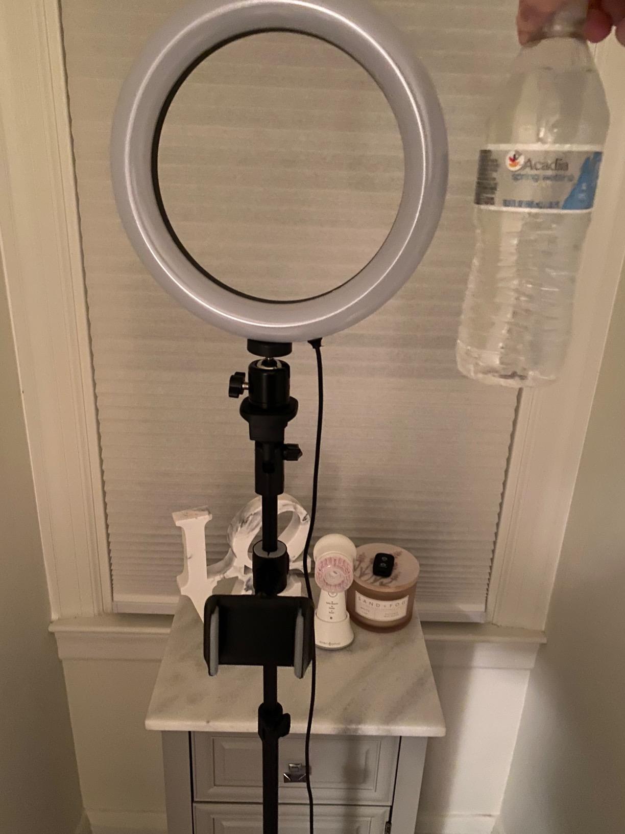UBeesize 12 Inch LED Ring Light with 62 Inch Tripod Stand, Selfie Ring Light for Video Recording, Live Streaming, TikTok & YouTube, Compatible with iPhone & Android (Black) customer photo 1