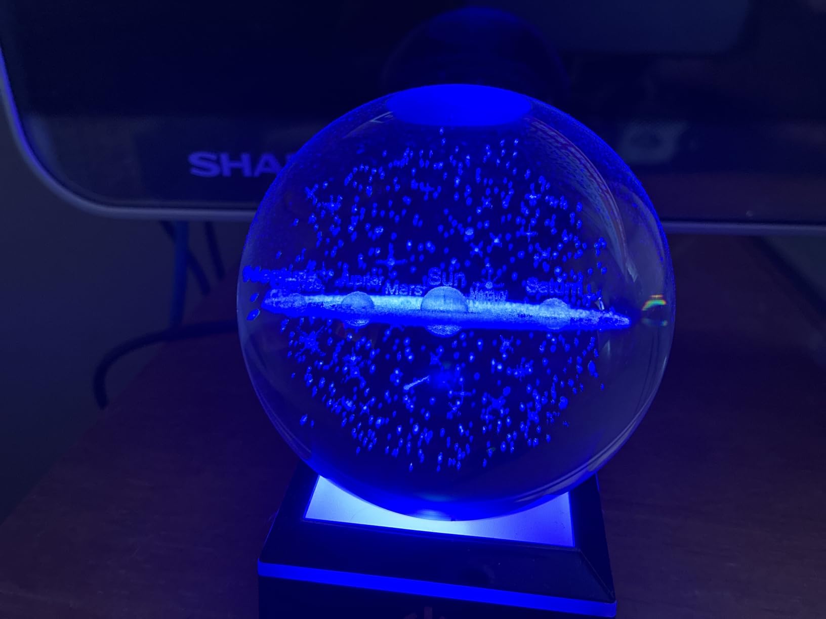 Qianwei 3D Solar System Model Crystal Ball Astronomy Gifts Men Space Decor customer photo 2
