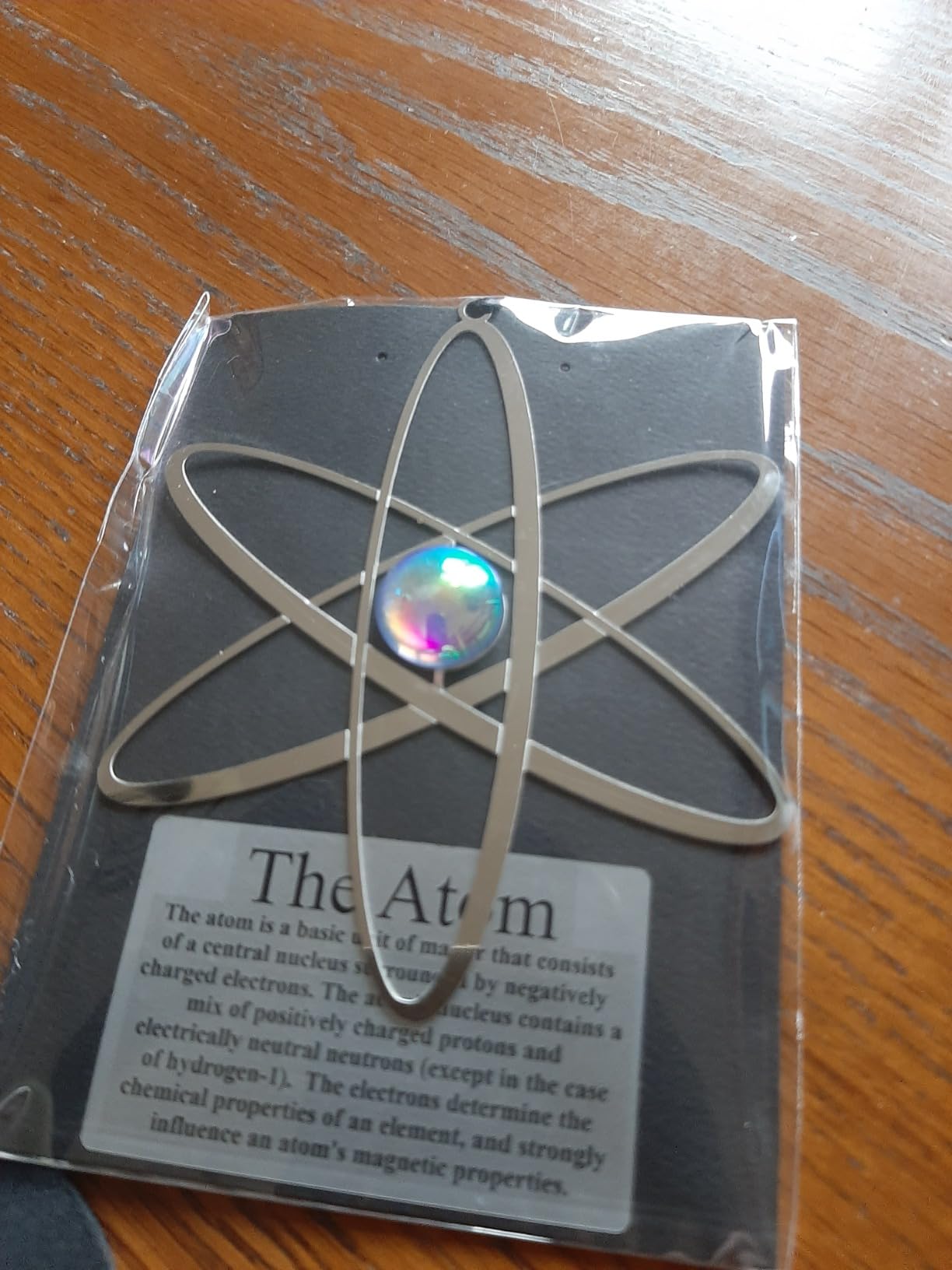 Anatomology Science Atom Hanging Ornament Silver Metal 4 Inches customer photo 2