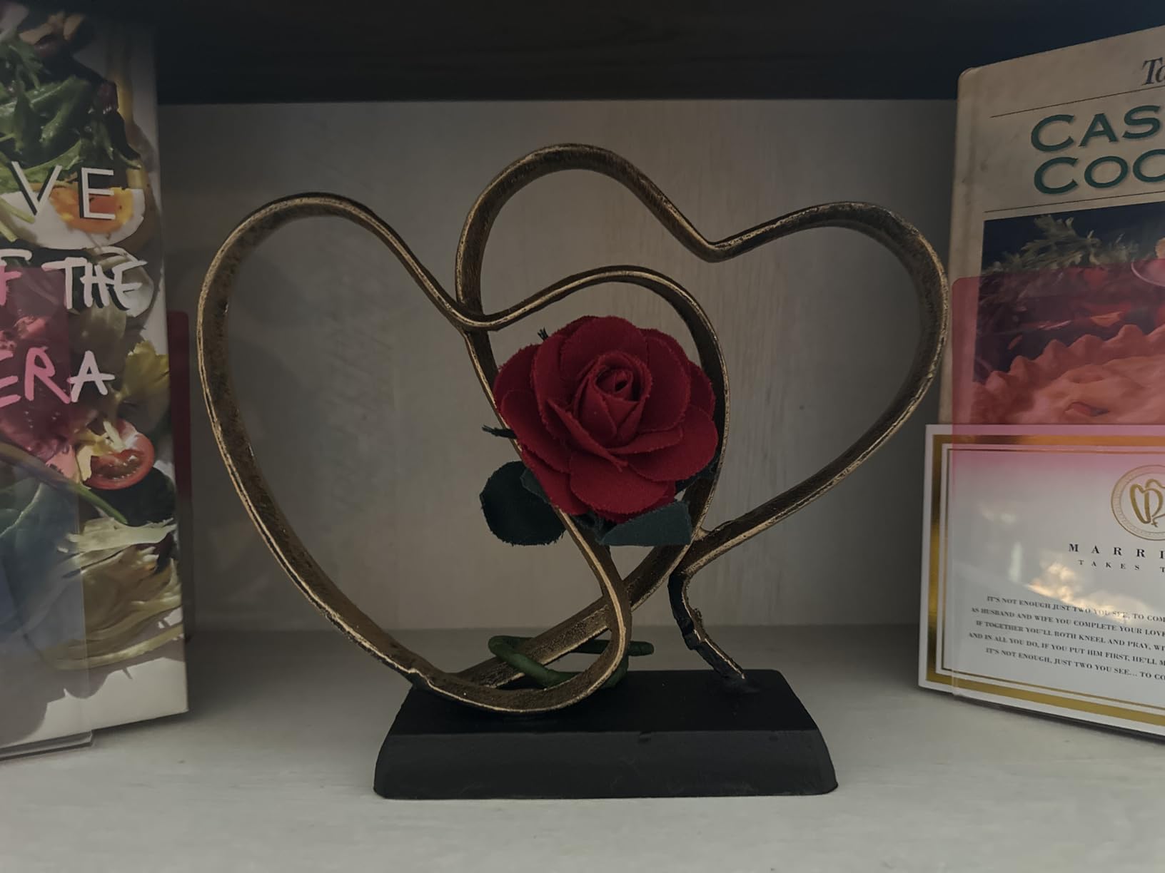 Linen Rose 4th for Wife Husband, Handmade Linen Flower for 4 Year Wedding Anniversary, Valentine's Day, Mother's Day, Single Long Stem Rose (Pink) customer photo 1
