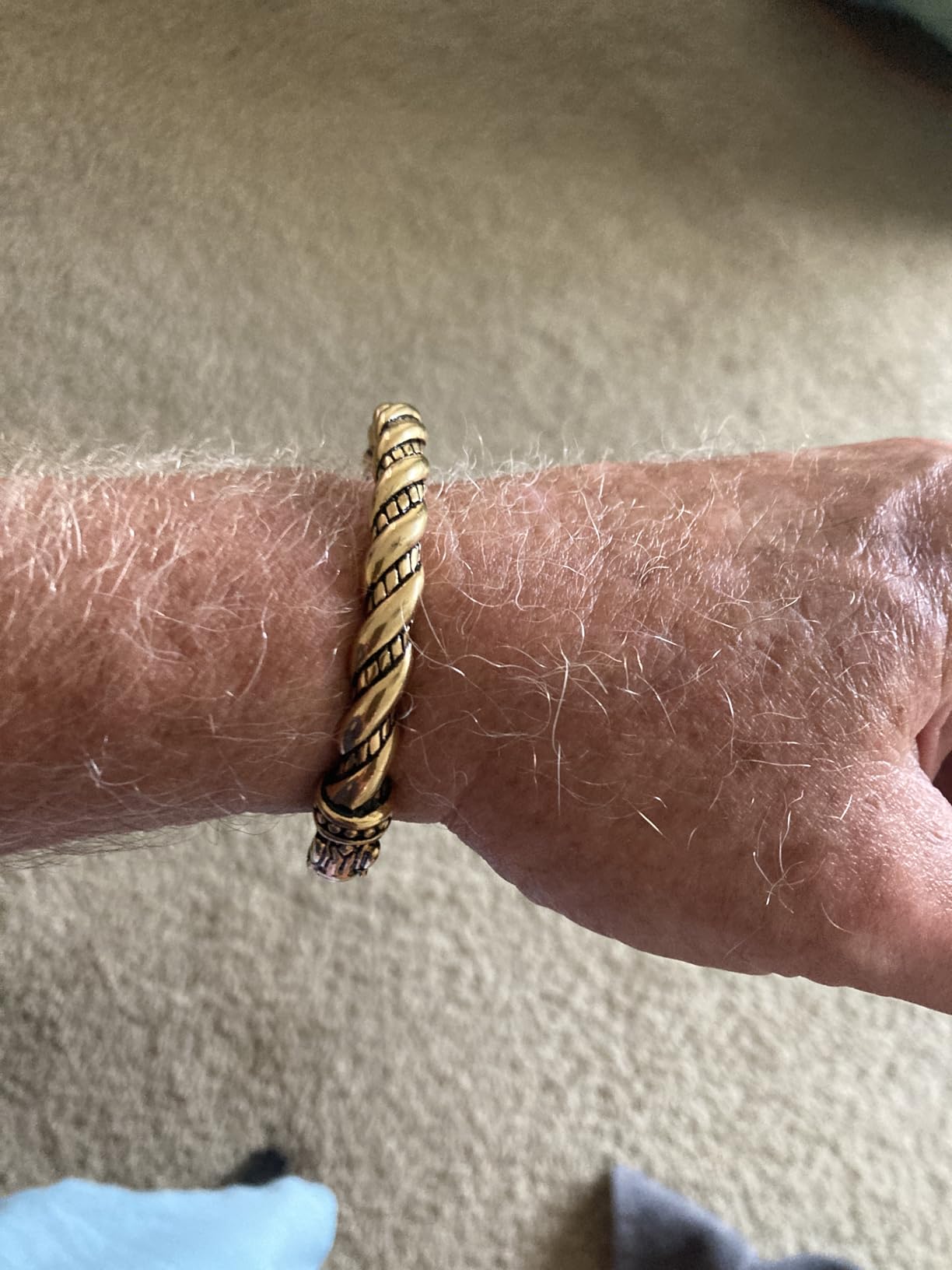 Viking Wolf Fenrir Bangle - Adjustable Stainless Steel Norse Scandinavian Torc customer photo 2