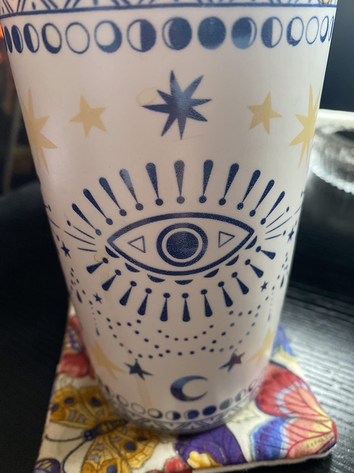 NymphFable 18 oz Personalized Peacock Floral Ceramic Coffee and Tea Mug | Whimsical Boho Aesthetic Baking Pattern, Gift-Boxed for Bird Lovers and Women, Microwave & Dishwasher Safe customer photo 1