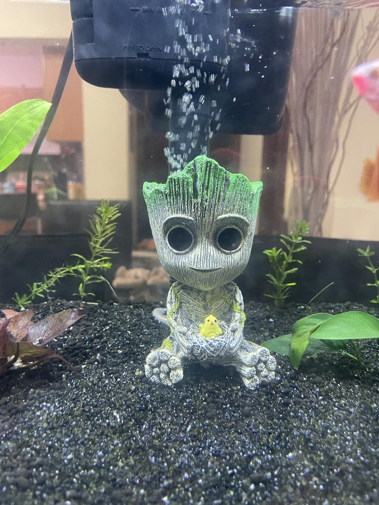 AnxunJim Aquarium Groot Air Bubbler Decorations Fish Tank Air Stone Set customer photo 2