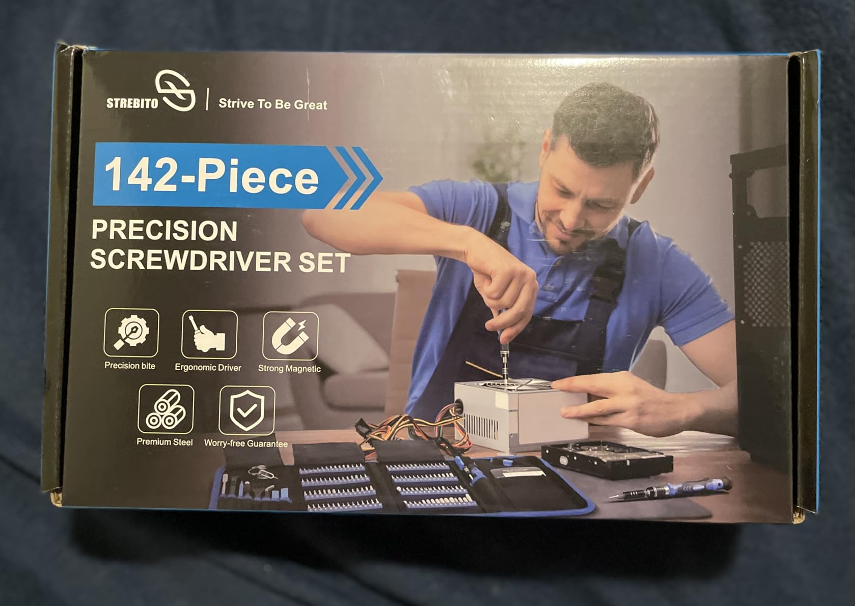 STREBITO Electronics Precision Screwdriver Sets 142-Piece with 120 Bits | Magnetic Repair Tool Kit customer photo 1