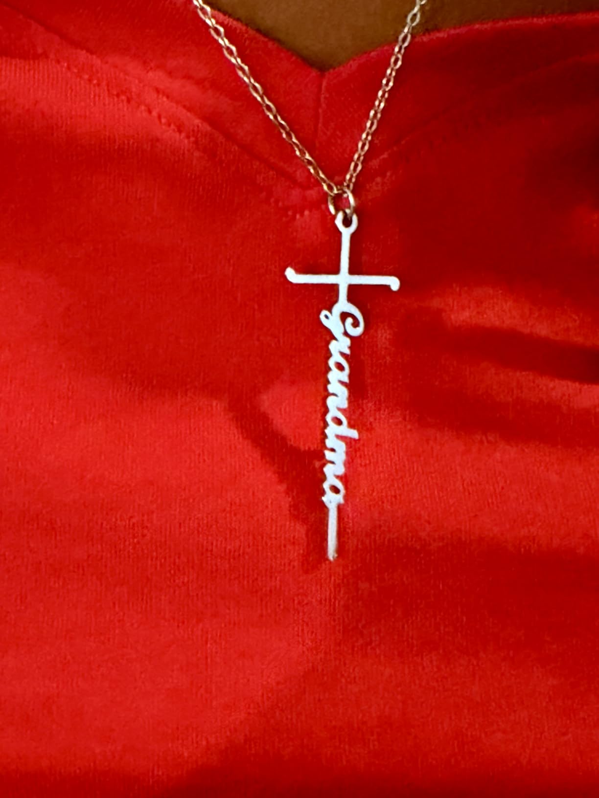 Faith Cross Pendant Necklace for Women Religious Christian Jewelry Birthday Christmas Gifts for Women customer photo 1