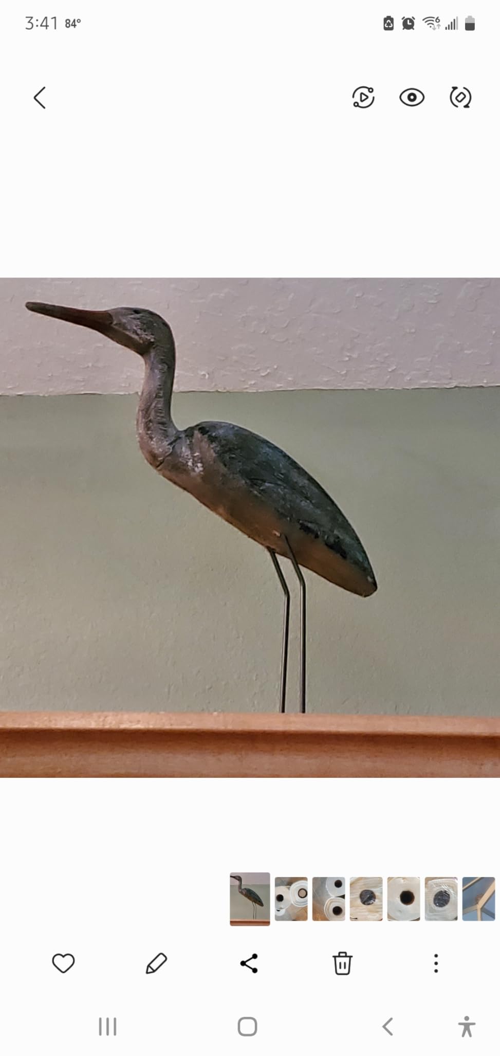 Primitives by Kathy Wooden Sand Crane Home Décor Figurine 15.25 Inch customer photo 2