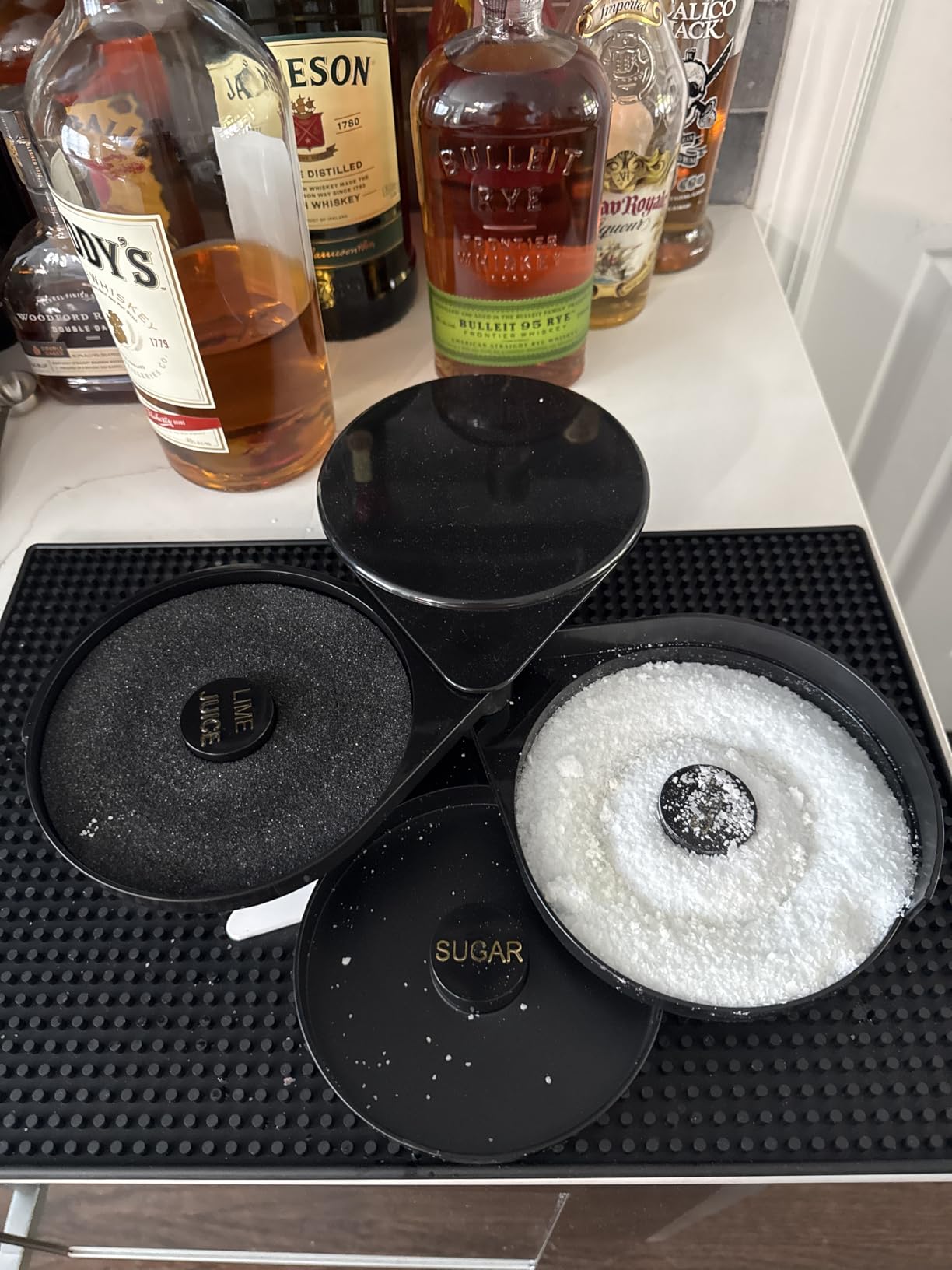 1 Pack 3 Tier Bar Glass Rimmer for Margarita and Cocktail, Bartender Tool, Salt Box Spice Container customer photo 1