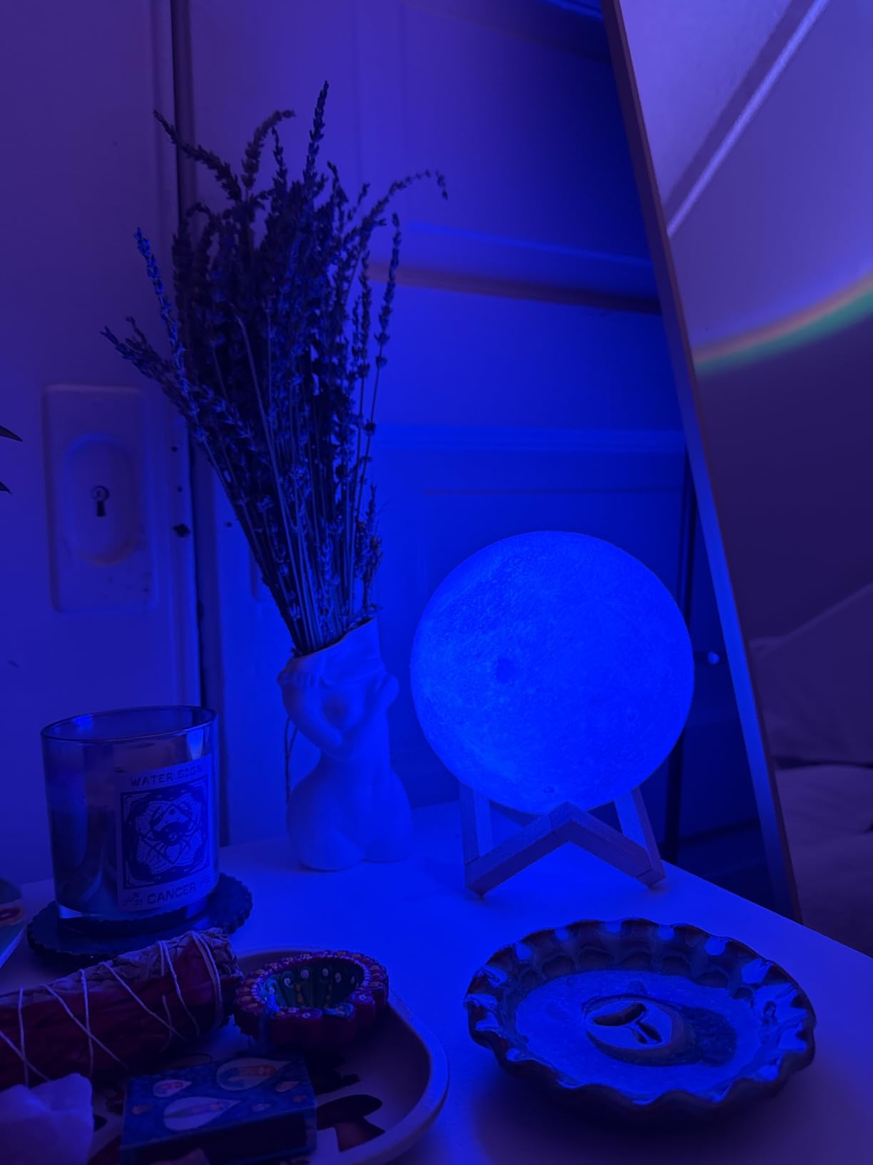 CPLA Moon Lamp Night Light for Kids Boys Girls Baby Nursery, 128LED Colors | Remote and Touch Control, USB Rechargeable, Timing, Dimmable, Wooden Stand, Kids Room Decor Birthday Gifts customer photo 1