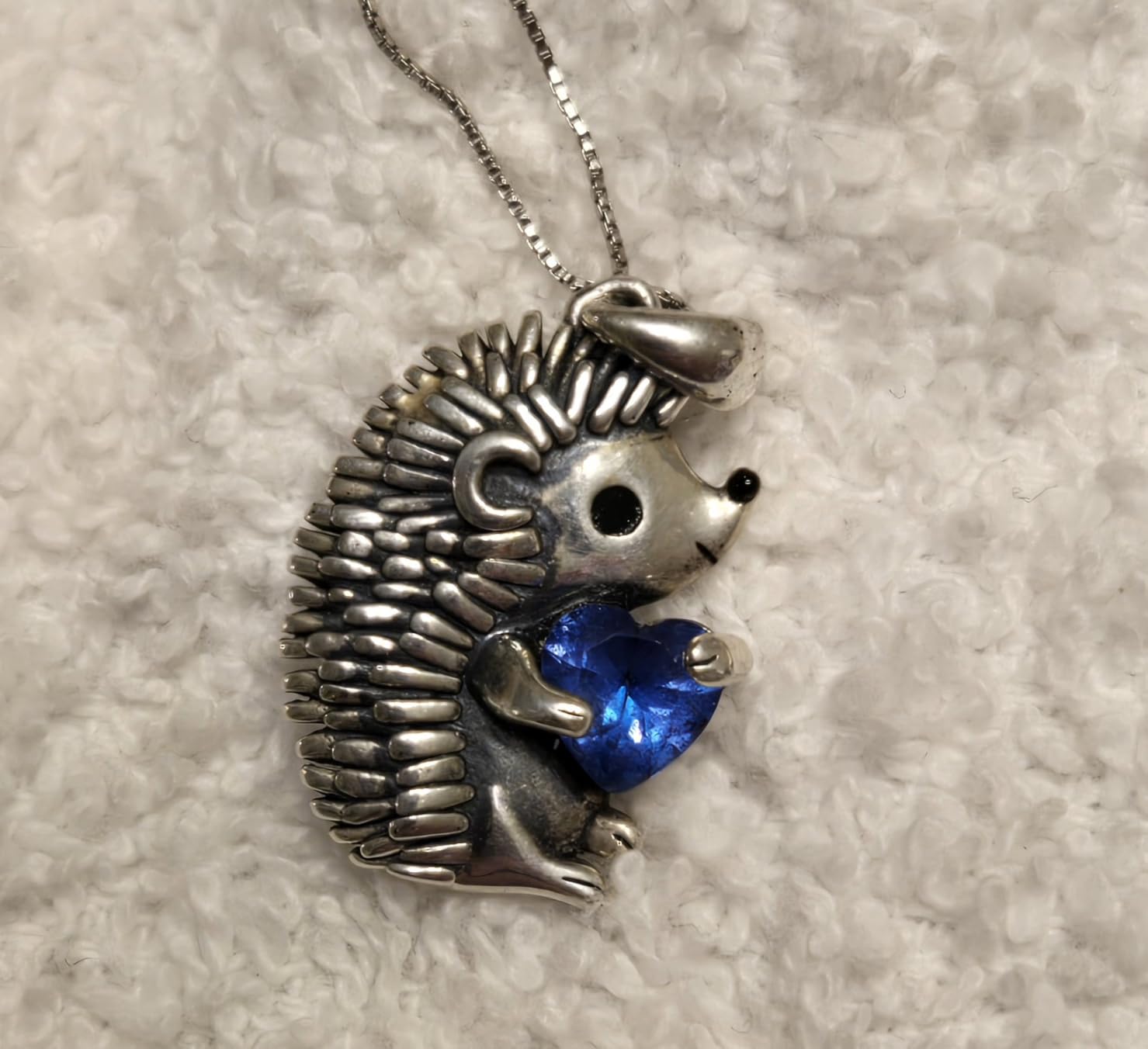 925 Sterling Silver Cute Animal Heart CZ Hedgehog Pendant Necklace and Stud Earrings Bracelet Set for Women Birthday Jewelry customer photo 1
