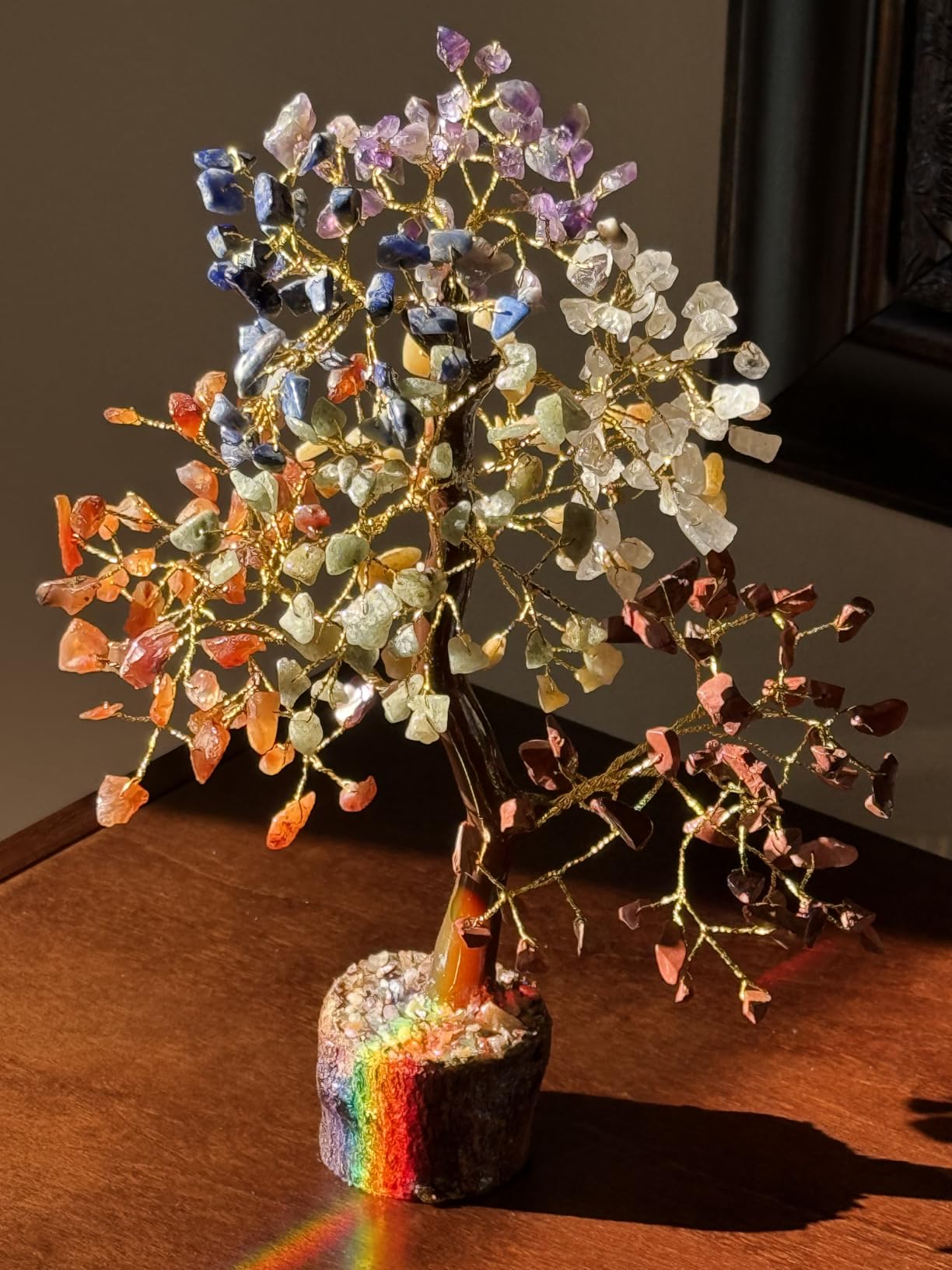 YATSKIA 7 Chakra Crystal Tree - Handmade Healing Crystal Trees with 7 Chakra Stones, Tree of Life for Meditation, Feng Shui, Home Decor, Gift for Women customer photo 2