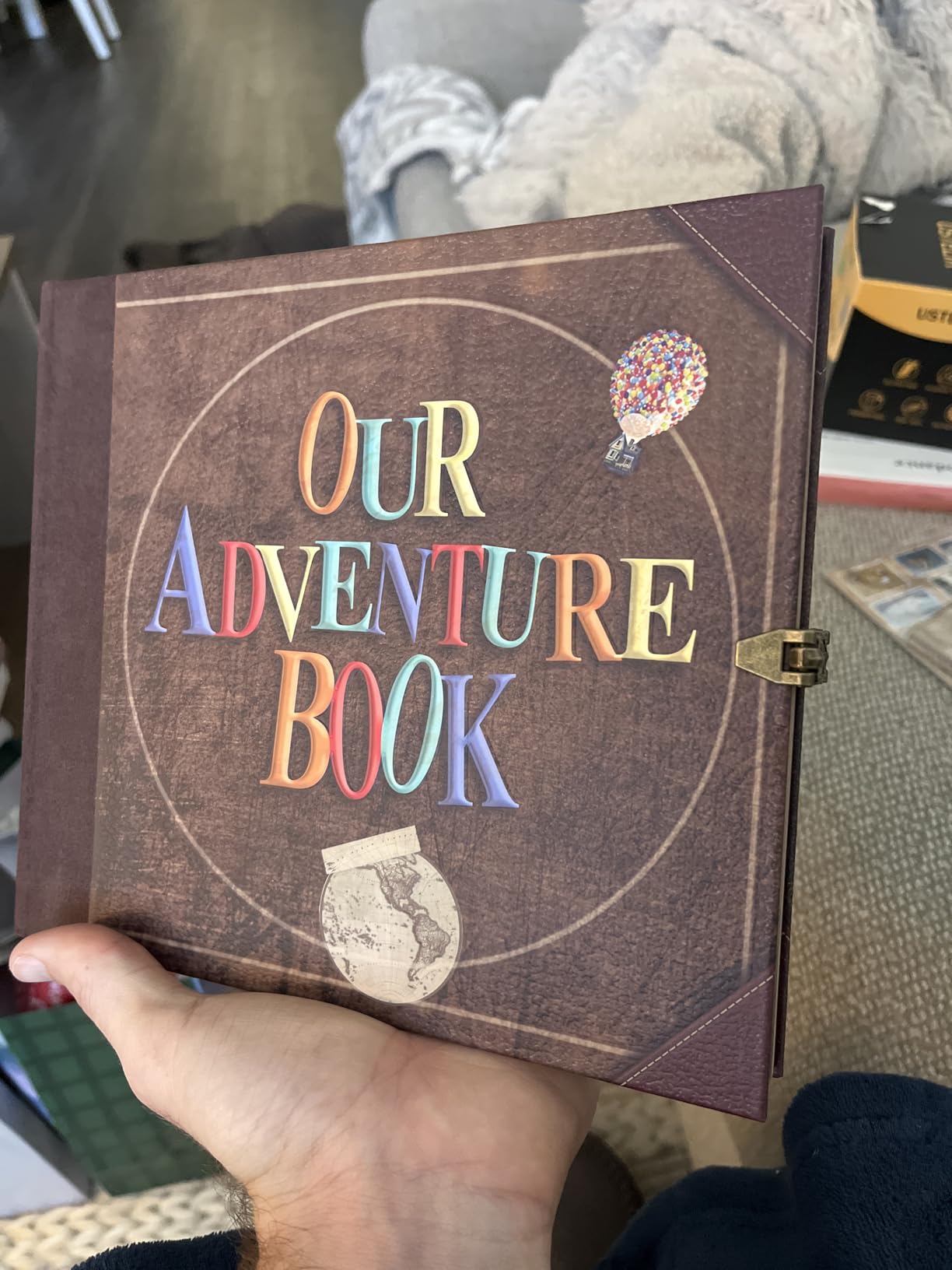 JIMBON Our Adventure Book Scrapbook Photo Album Retro Style Embossed Letter Cover Travel Diary Journal Scrap Book Kit For Couples, Memory Book For Anniversary Wedding customer photo 2